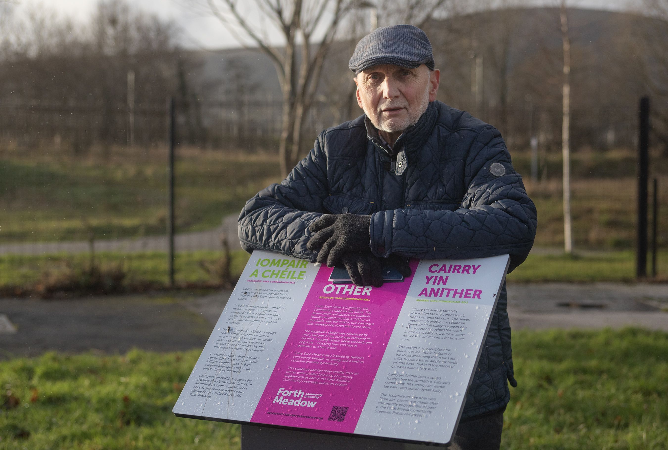 CALL: Seán Murray, Chair of Clonard Residents\' Association, at the former Mackies site on the Springfield Road