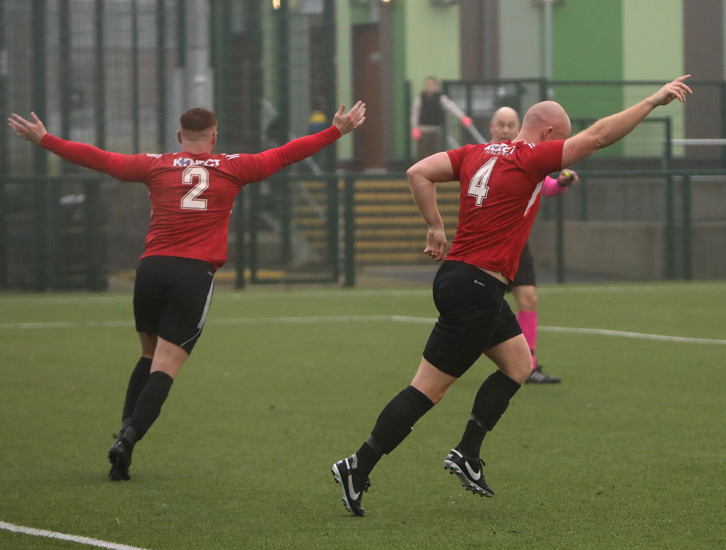 Eamonn Hughes salutes giving Willowbank a 2-1 lead on Saturday 