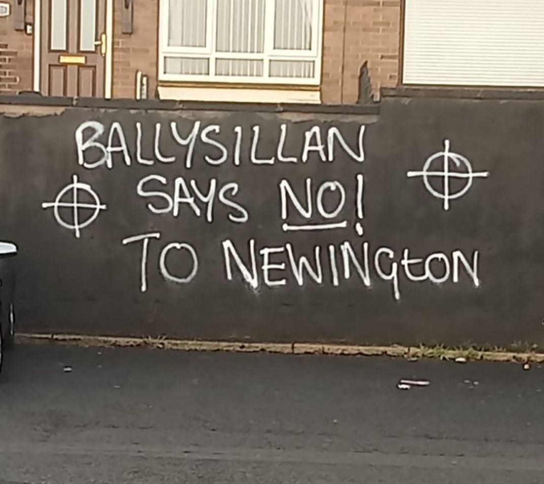 WARNING: Threatening graffiti on the Ballysillan Road over the weekend