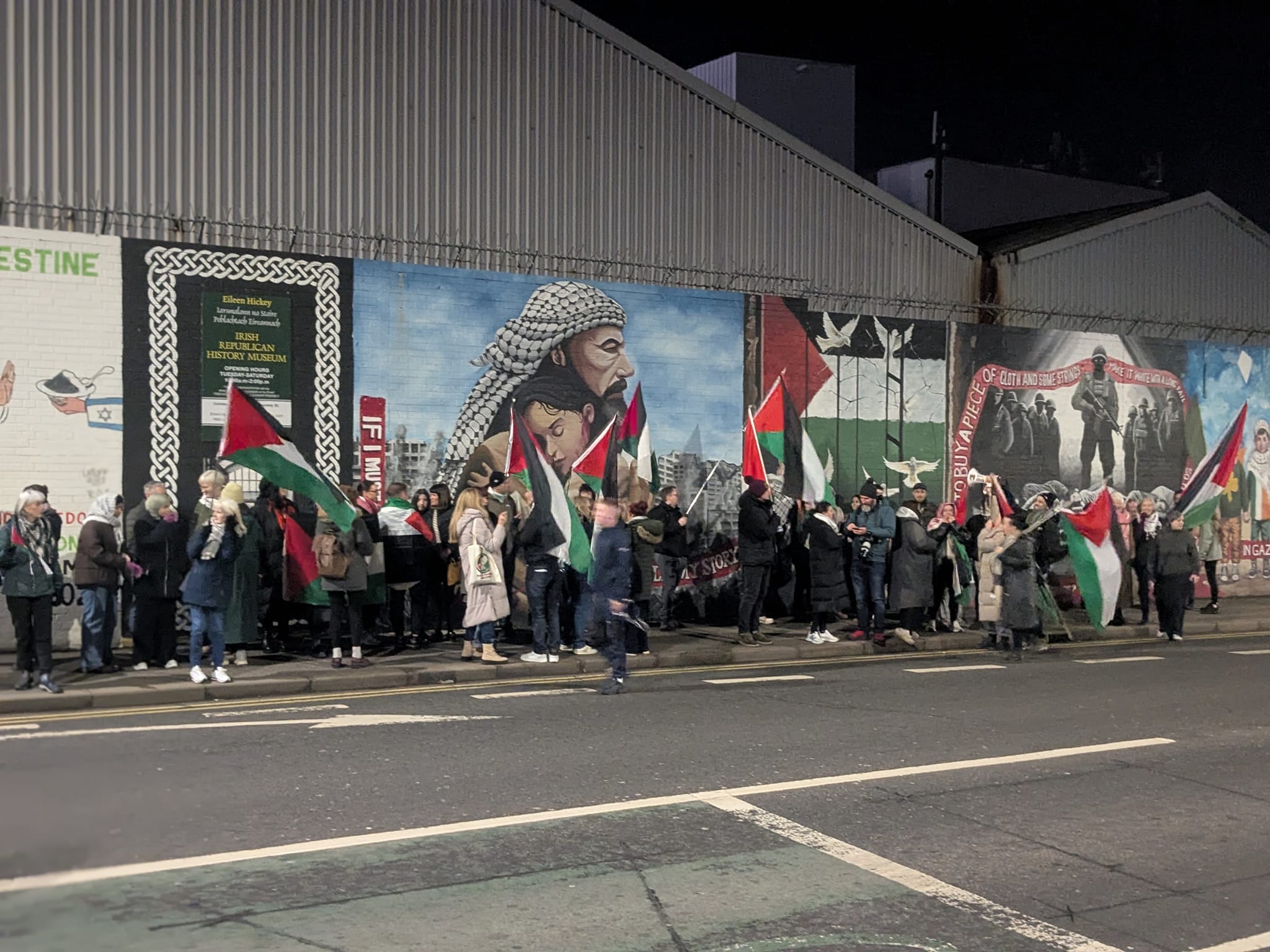 CEASEFIRE ANNOUNCED: A rally at the International Wall on the Falls Road on Wednesday night