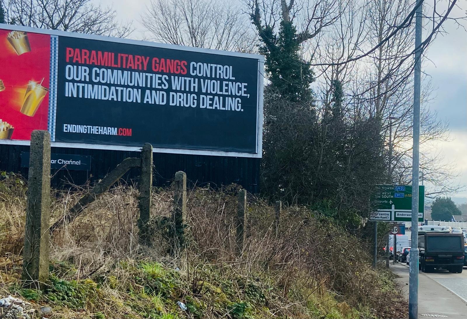 INSULT: A bleak and ominous warning on a Kennedy Way billboard comes courtesy of the Department of Justice