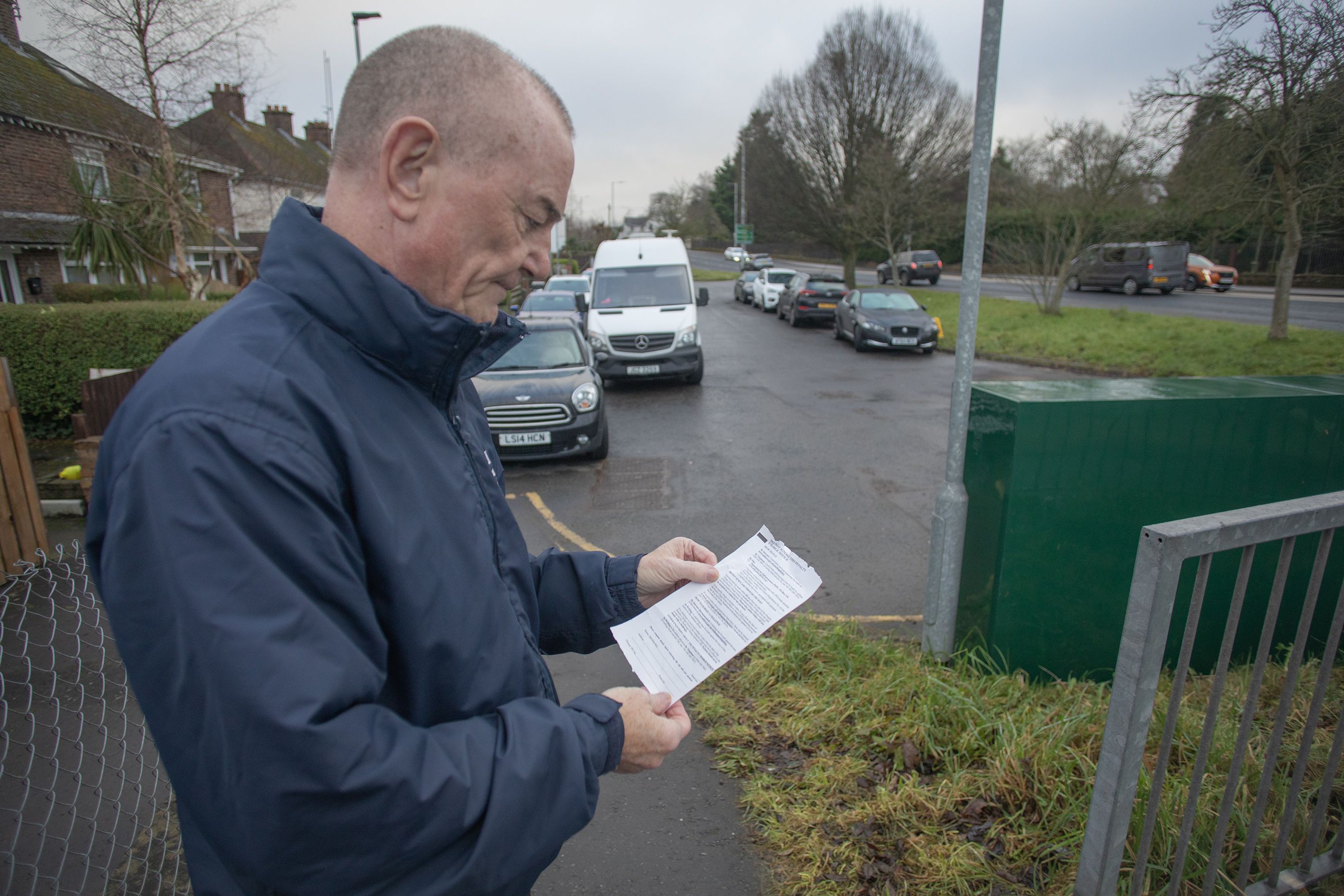 CONFUSED: Tony McKeown looks at the the parking ticket that he received this week