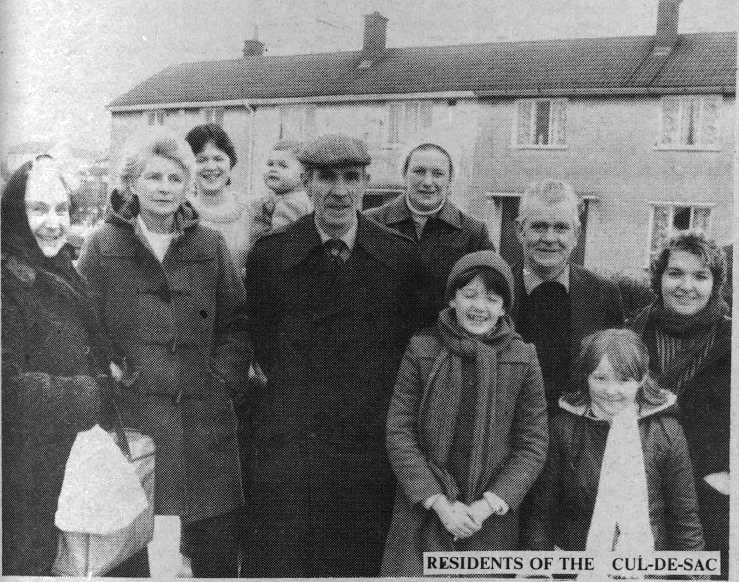 TAKING A STAND: Ballymurphy residents from the cul-de-sac