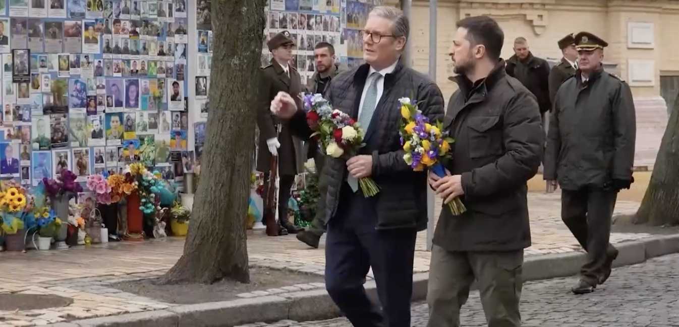 BESTIES: Keir Starmer with Vlodymyr Zelensky in Kyiv