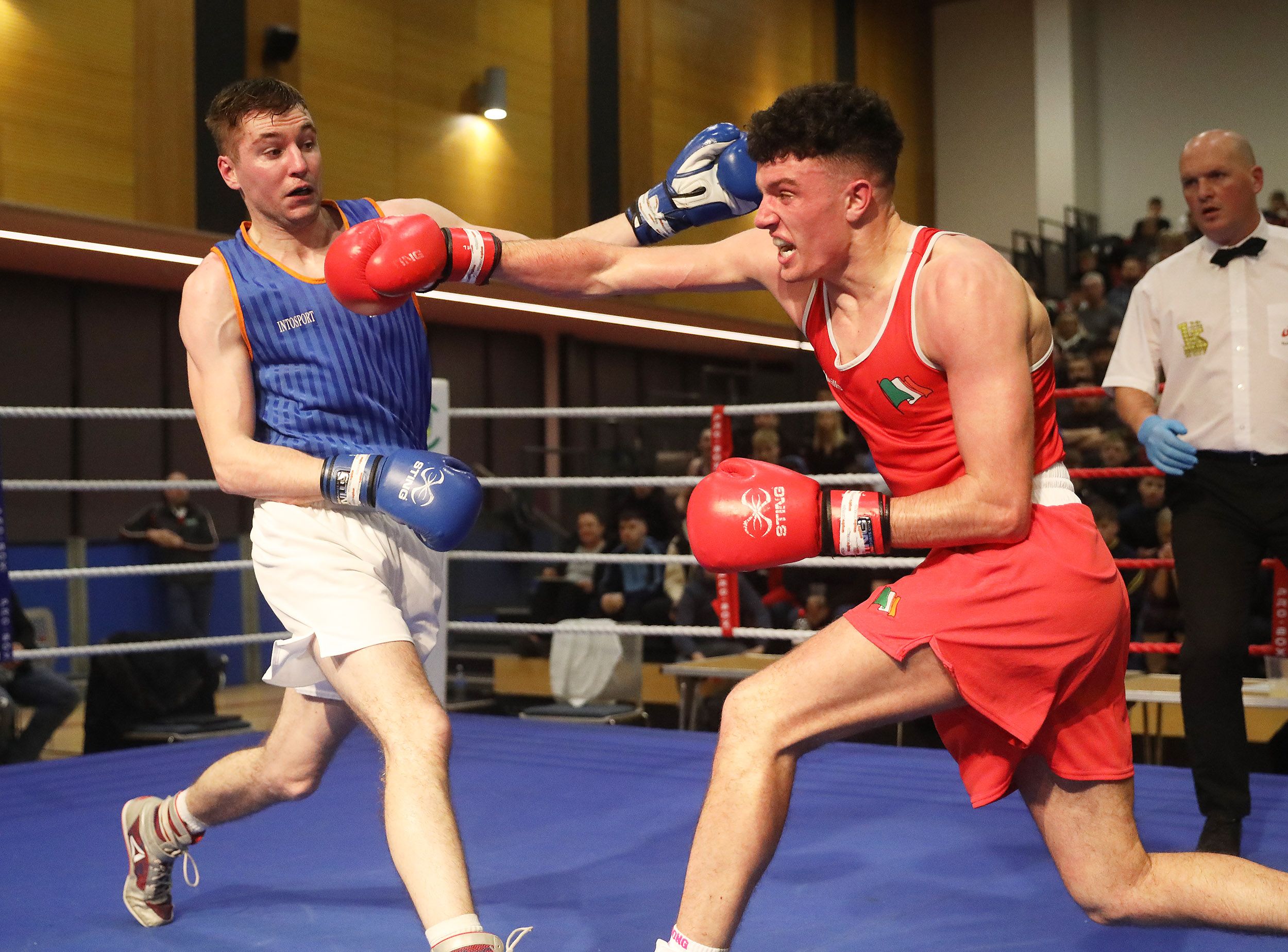 Jon McConnell (red) and Matthew McCole (blue) are set for a rematch of the 2024 light-middleweight decider that wen the way of McCole 