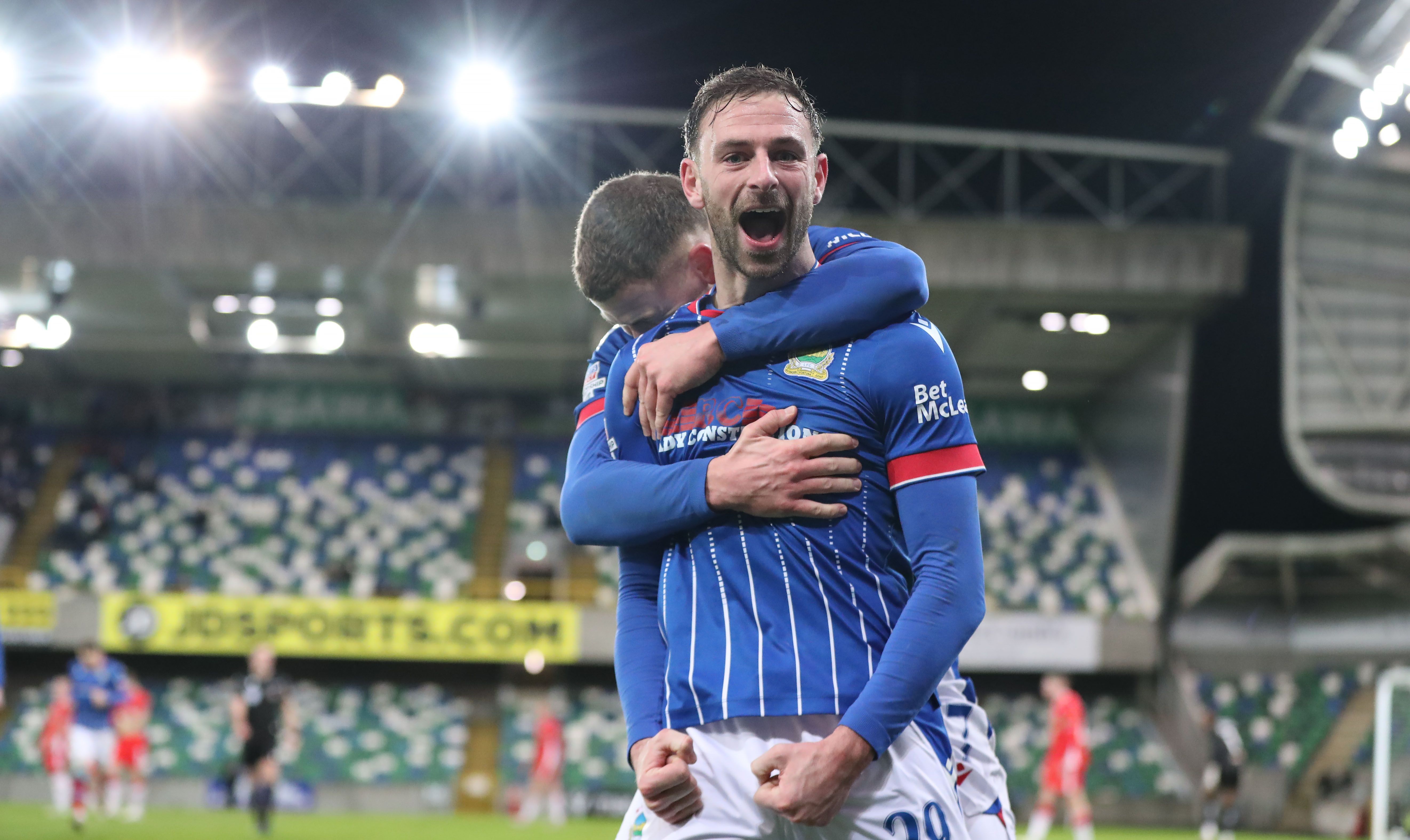 Matthew Fitzpatrick celebrates scoring the winner on Saturday 