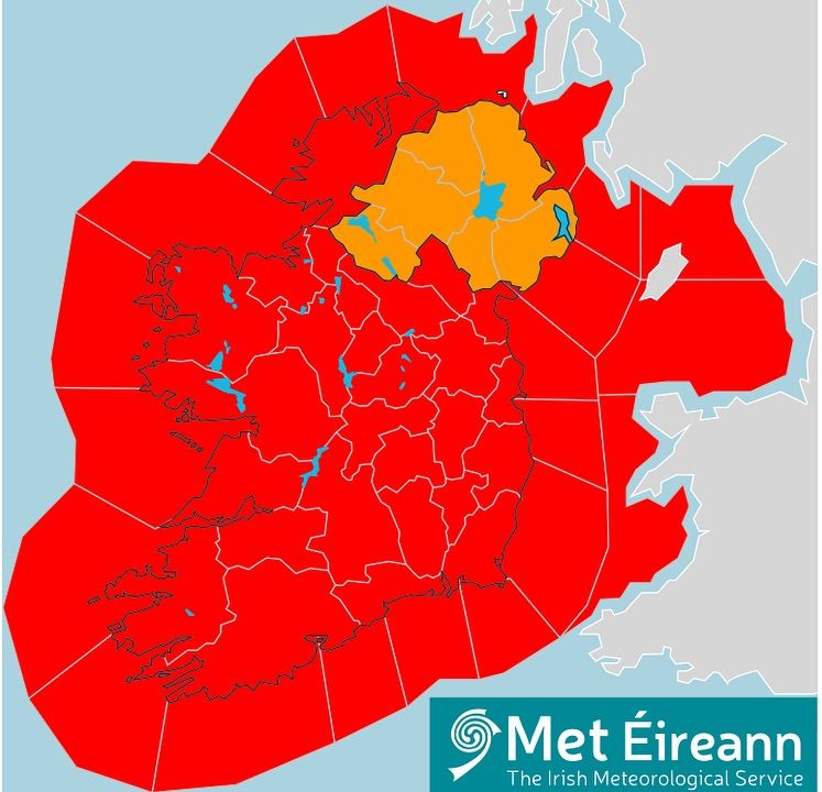 COLOUR-CODED: The Storm Éowyn weather warnings caused a certain amount of confusion