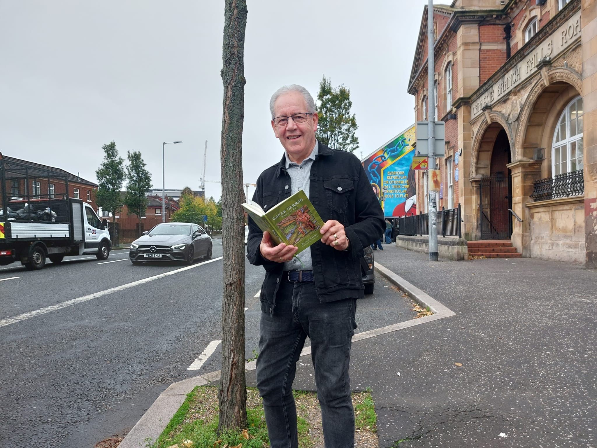 INSPIRED: Martin Taylor on the Falls Road with his new book Tarat Harrah – Warrior of Tara