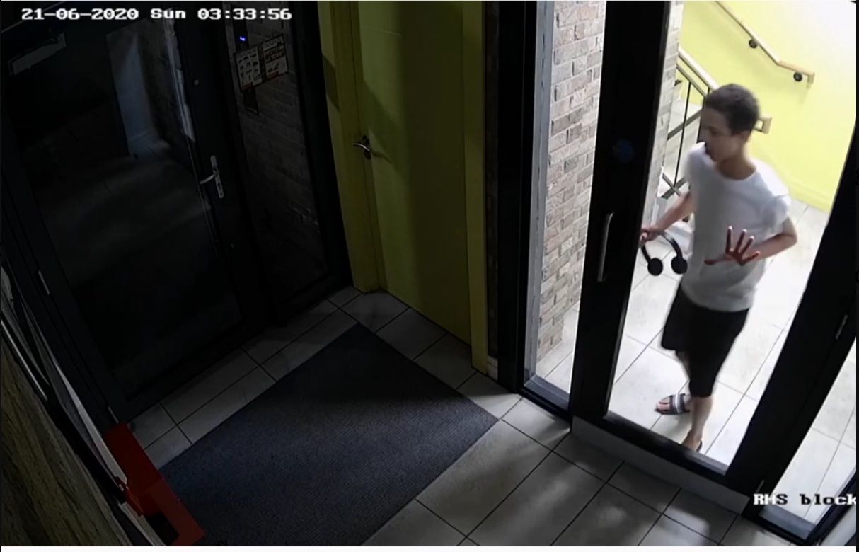 CCTV: Noah Donohoe left his home in the early hours of June 21 wearing flip-flops and carrying over-ear headphones