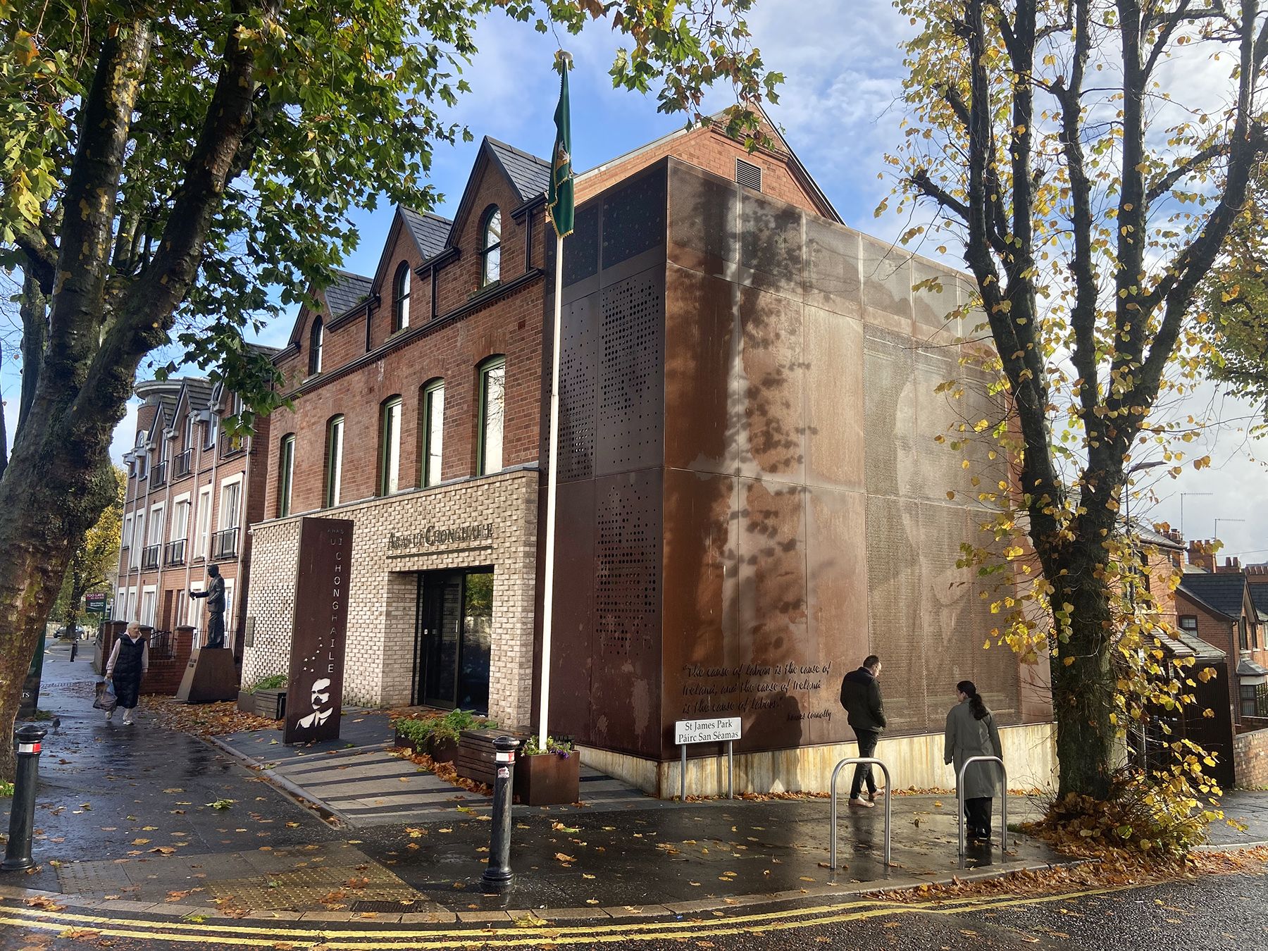 CENTRE: Áras Uí Chonghaile on the Falls Road