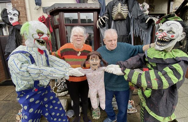 Lenadoon family continuing Halloween spooky statue tradition to raise money for cancer charity