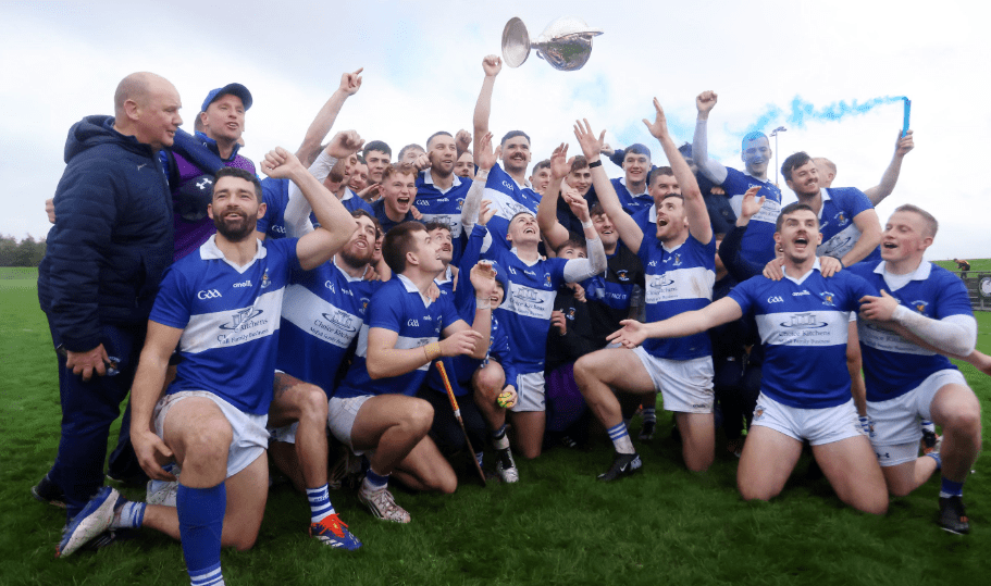 HISTORY MEN: St John\'s celebrate winning the Antrim SHC Title
