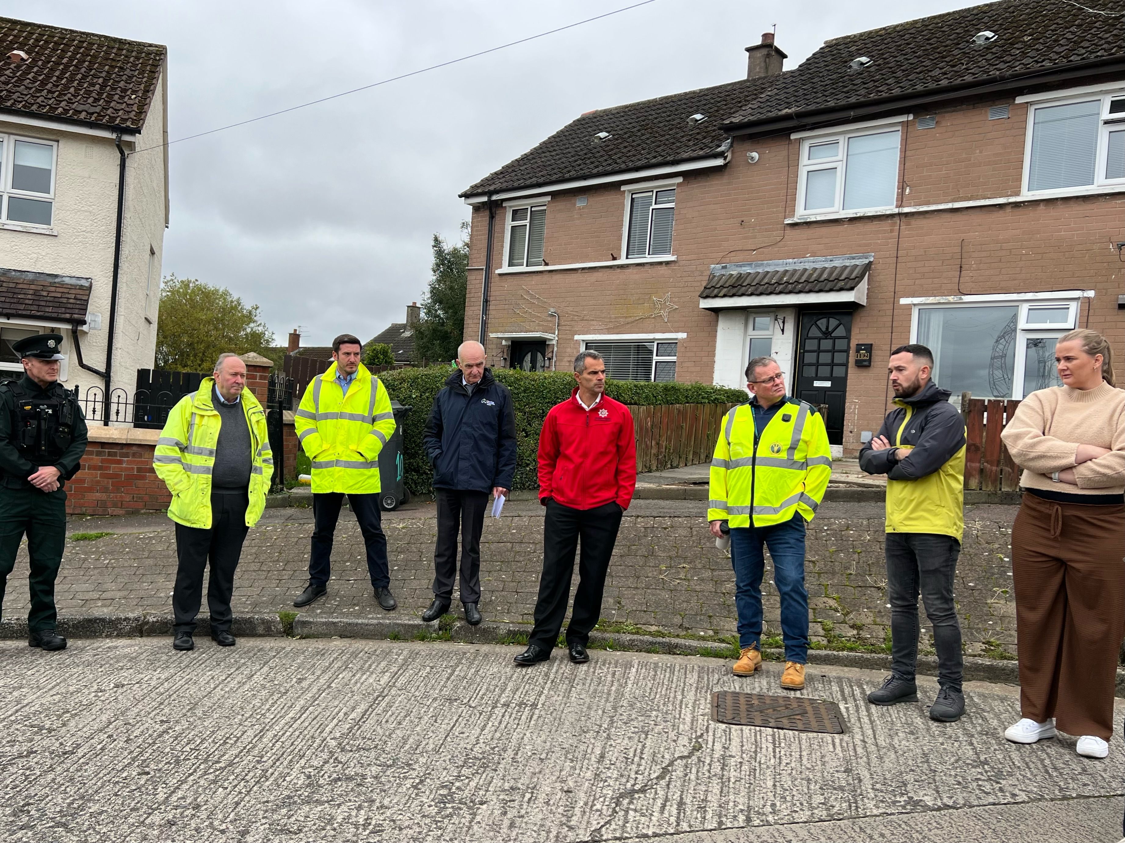 EMERGENCY ACCESS: The multi-agency meeting in Monagh Crescent in Turf Lodge