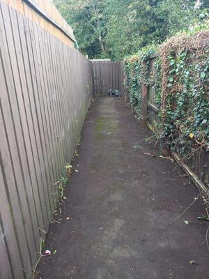 Community transforming alleyway in Poleglass 