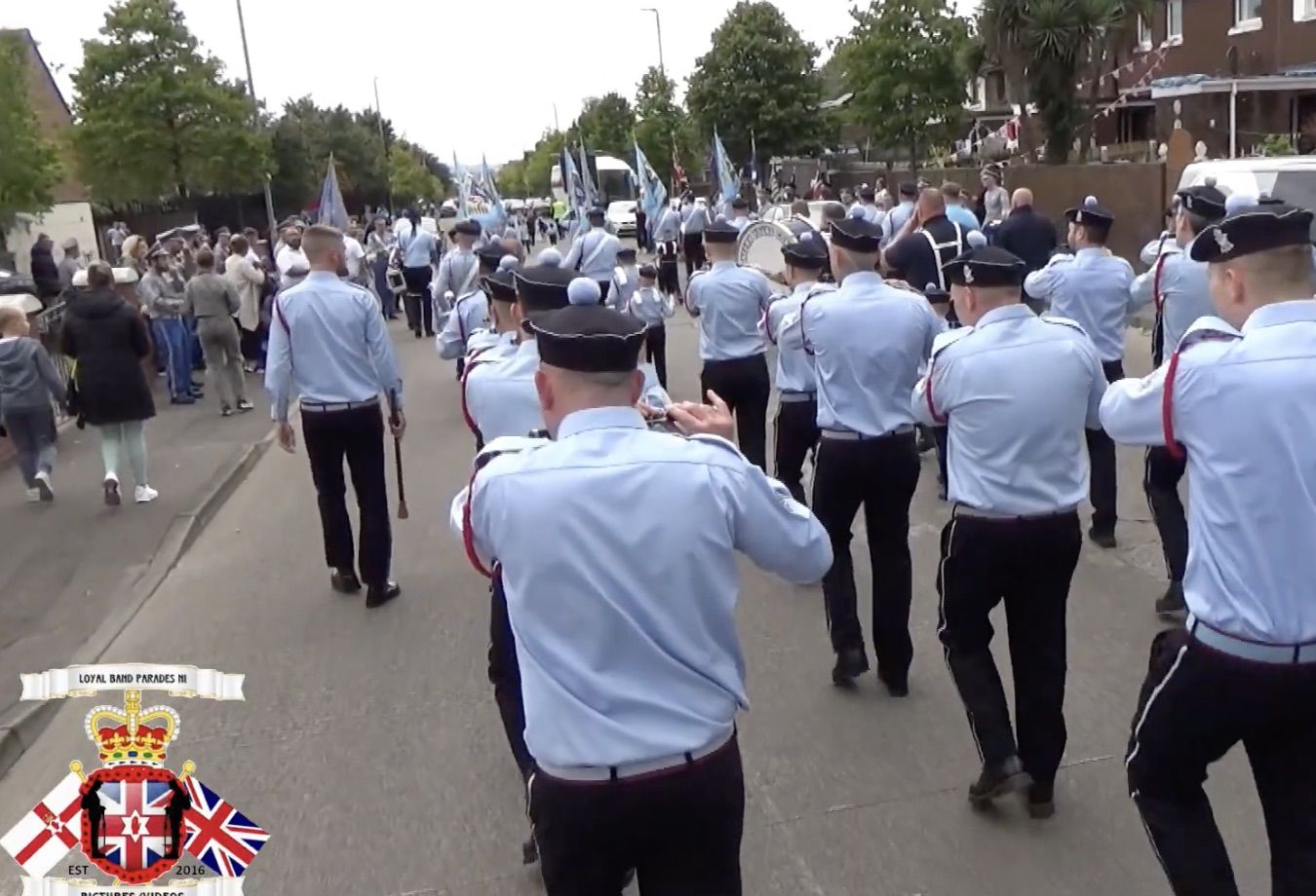 THUMBS-UP: Cloughfern Young Conquerers marching in last month\'s Brian Robinson Memorial Parade – they\'ve been handed £10,000 by the Arts Council for new instruments