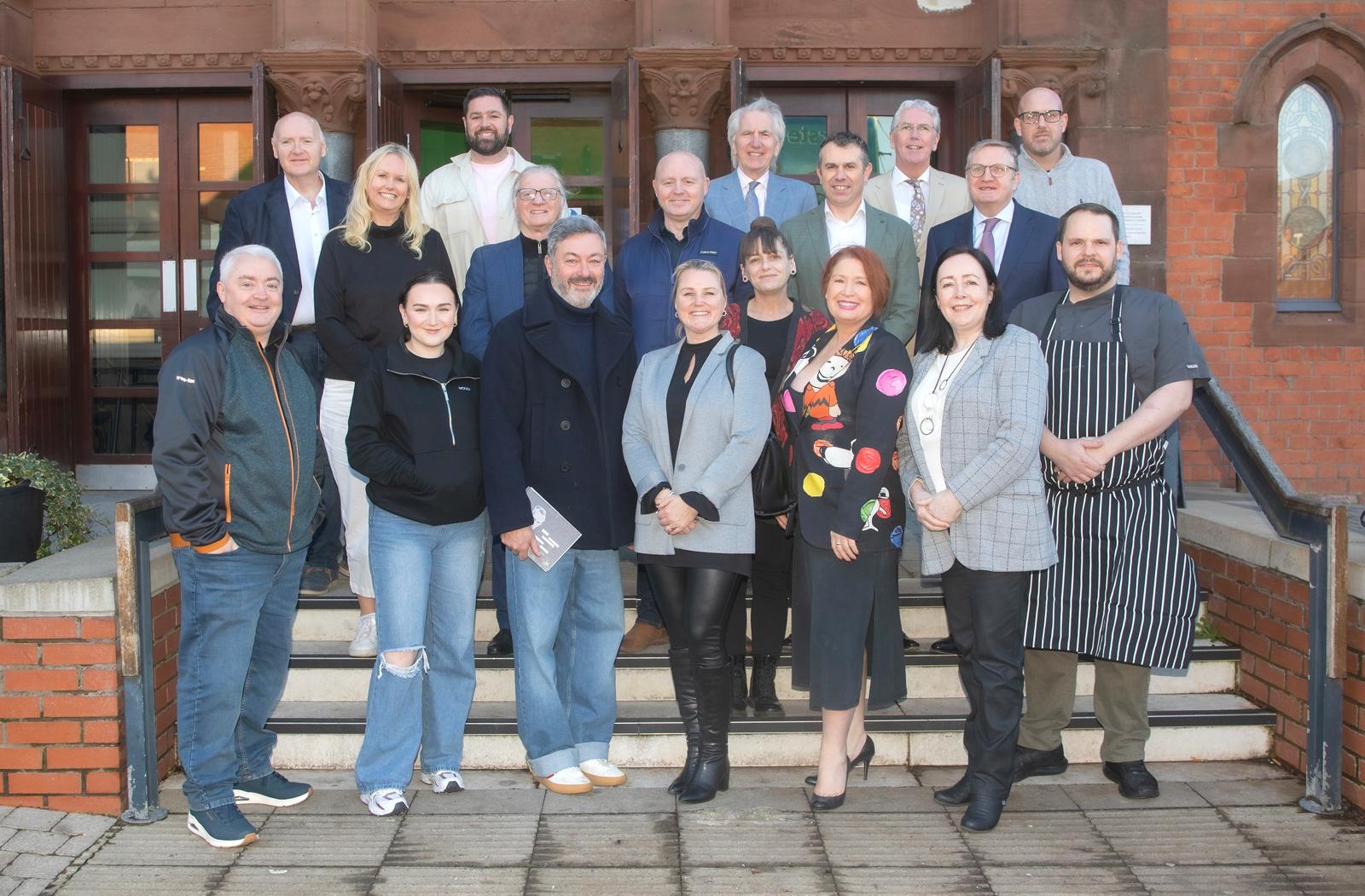 ALL BIZ: Attendees at the monthly meeting of the West Belfast Small Business Roundtable with guest speaker Pete Boyle