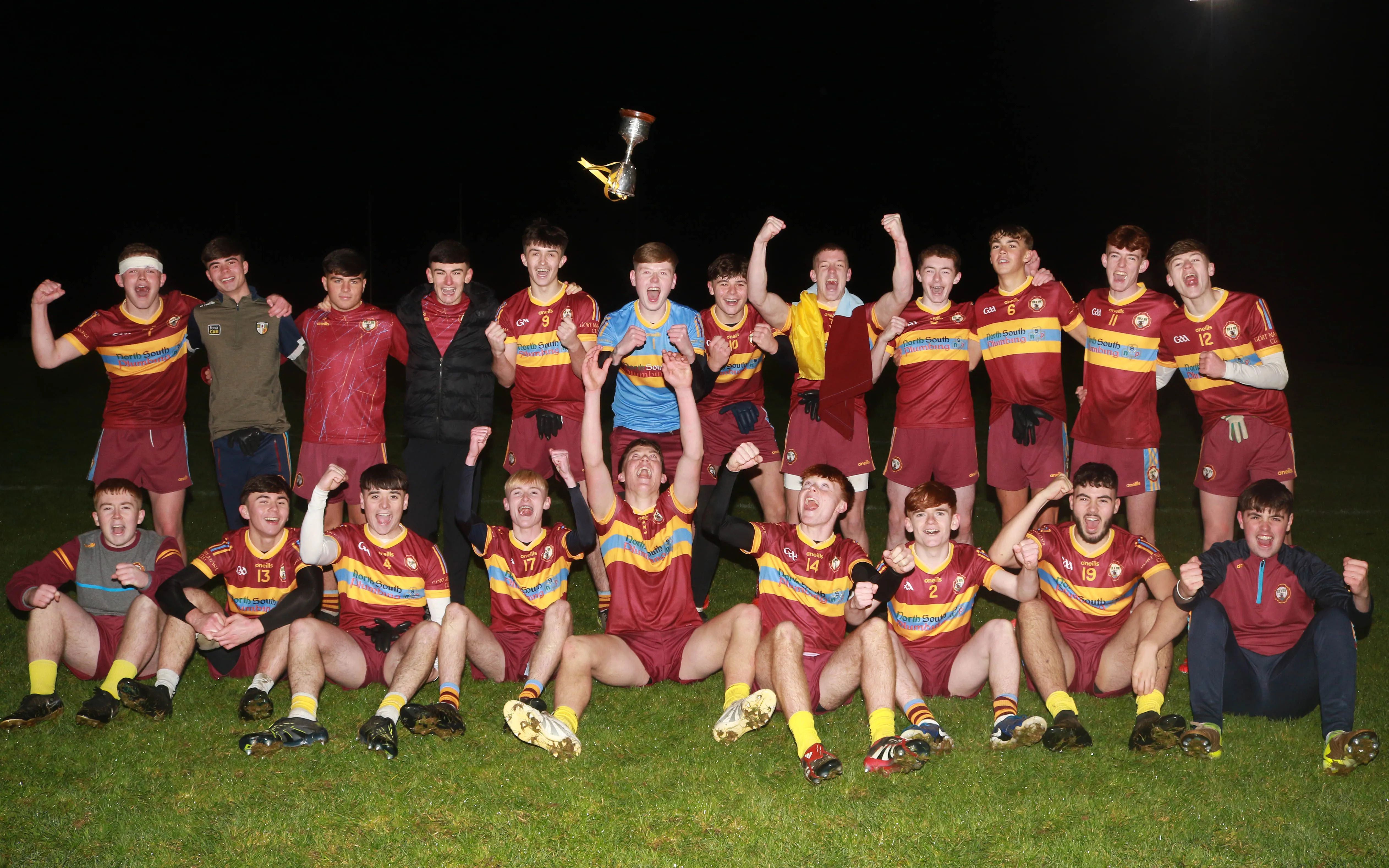 WINNERS: Gort na Mona celebrate their victory over St John\'s in South Antrim