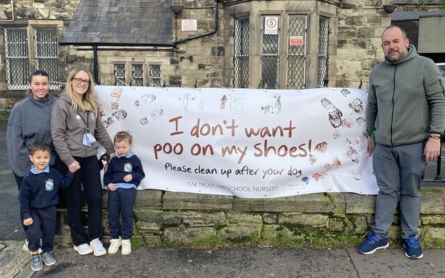 North Belfast nursery kids get creative in battle against dog fouling