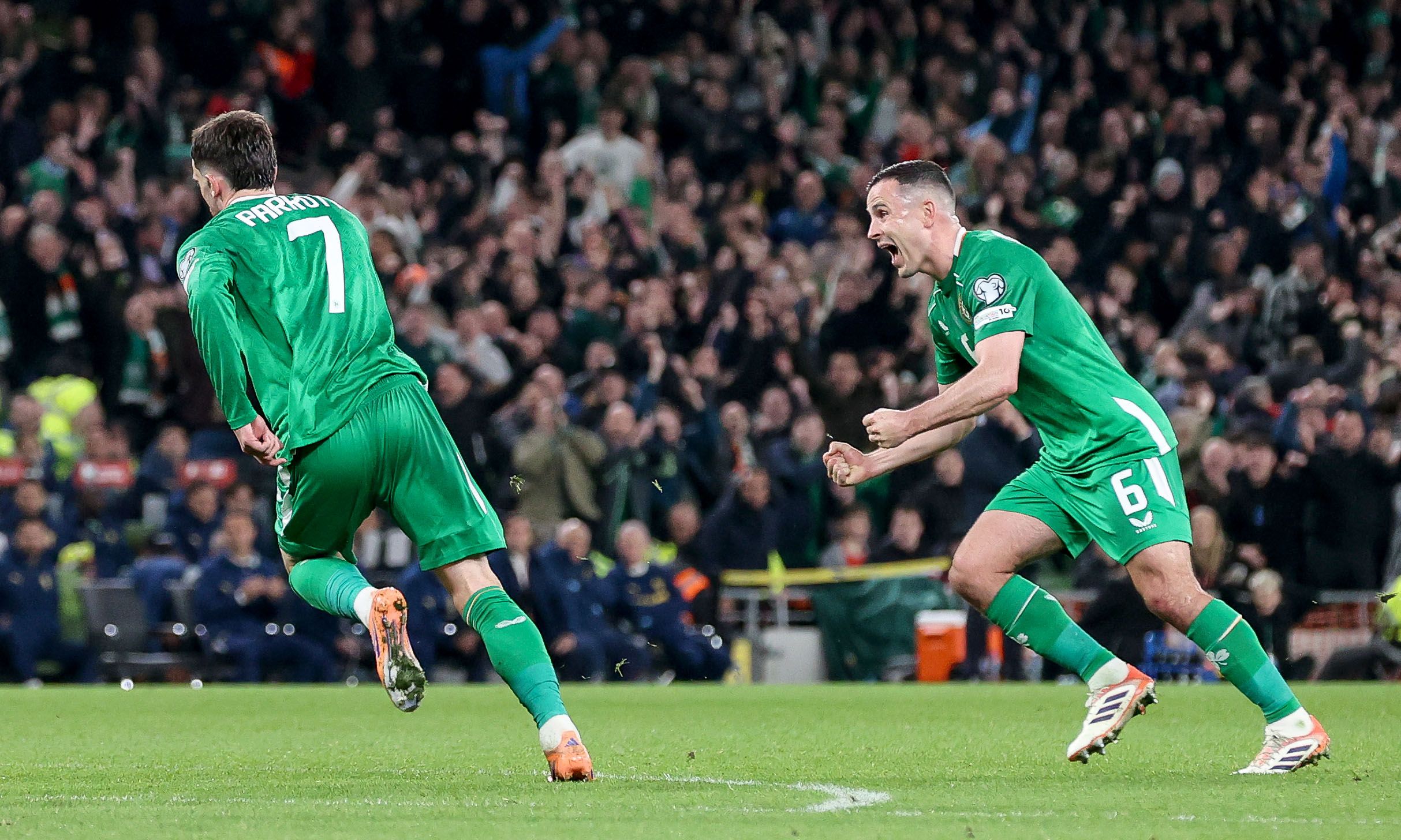 SUPERSTAR: Troy Parrot struck a brace to secure Ireland all three points over Portugal