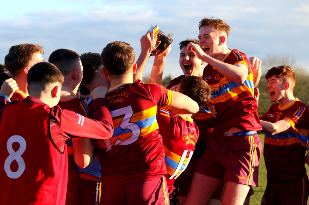 CHAMPIONS: Gort na Móna players celebrate after winning the Antrim U-21 B Football Championship Final 