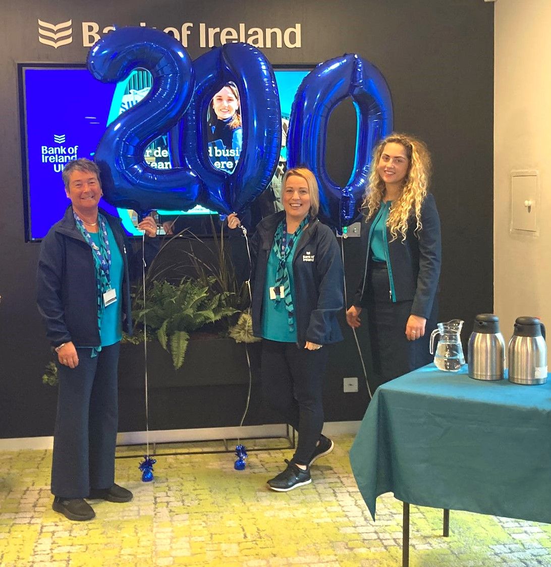 CELEBRATION: Bank of Ireland’s Andersonstown team
