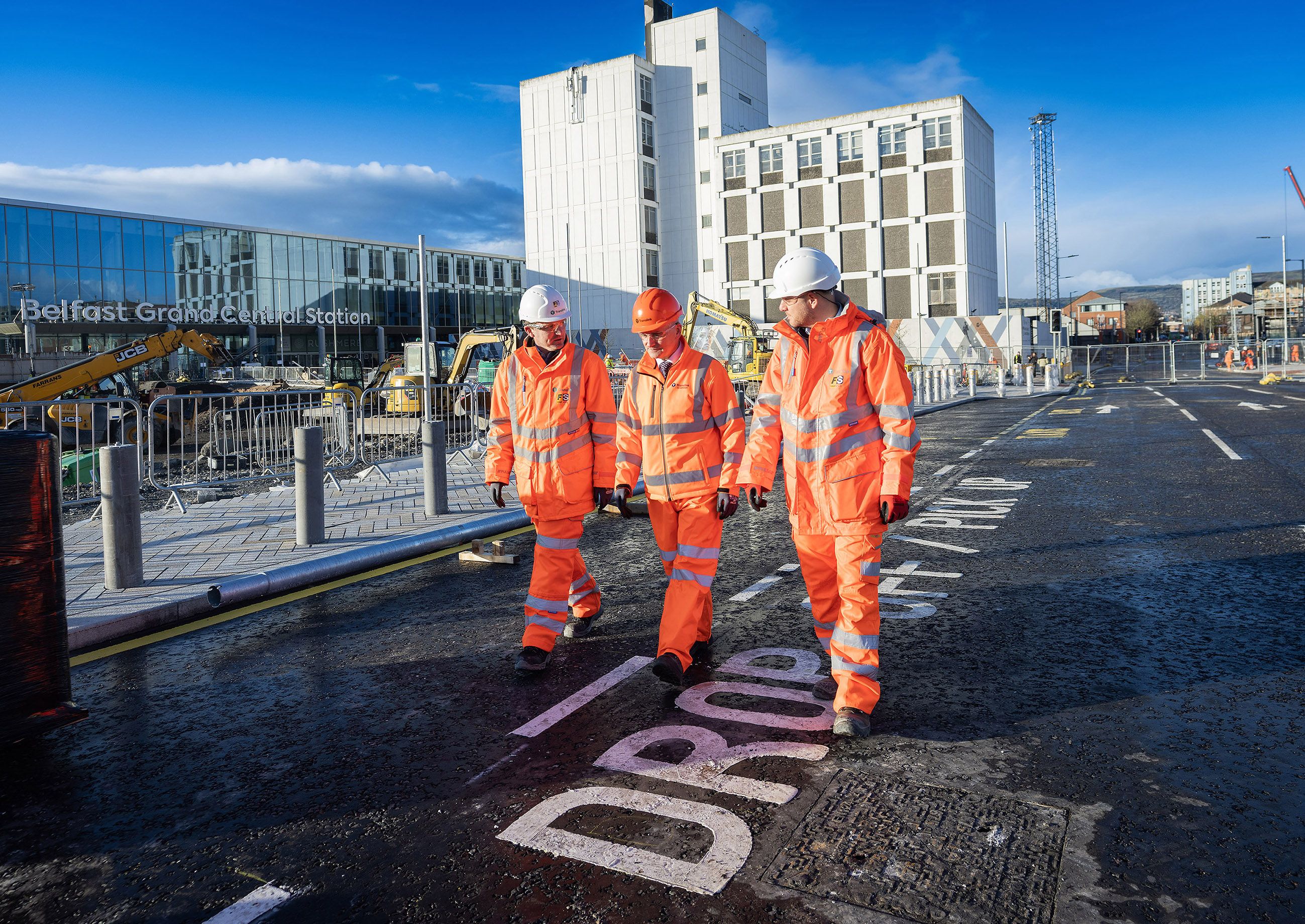 WORK: Durham Street will re-open on Sunday following extensive work around Belfast Grand Central Station