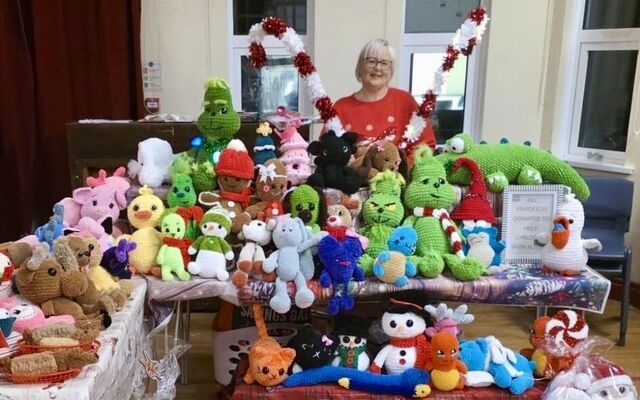 Poleglass grandmother crochets over 150 teddy bears to fundraise for granddaughter's school