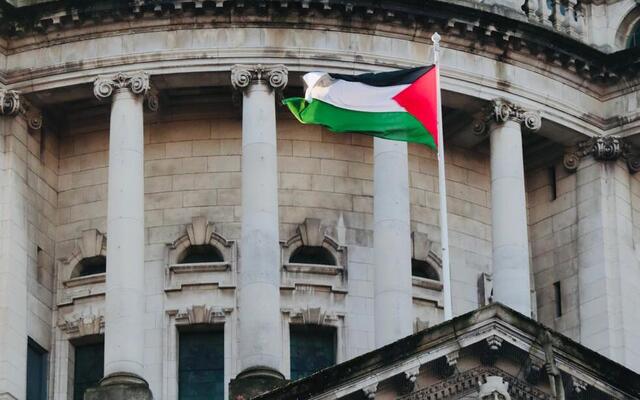 Palestine flag erected at City Hall amidst bitter wrangling