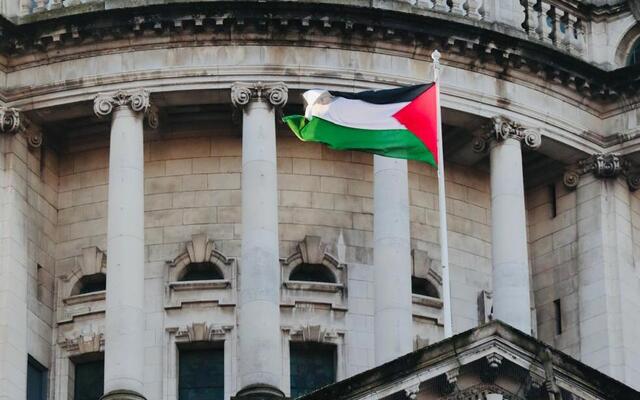 Palestine flag erected at City Hall amidst bitter wrangling