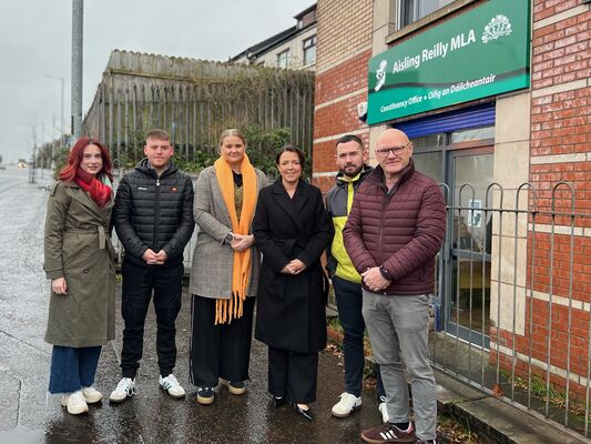 Infrastructure Minister visits West Belfast to address road safety issues