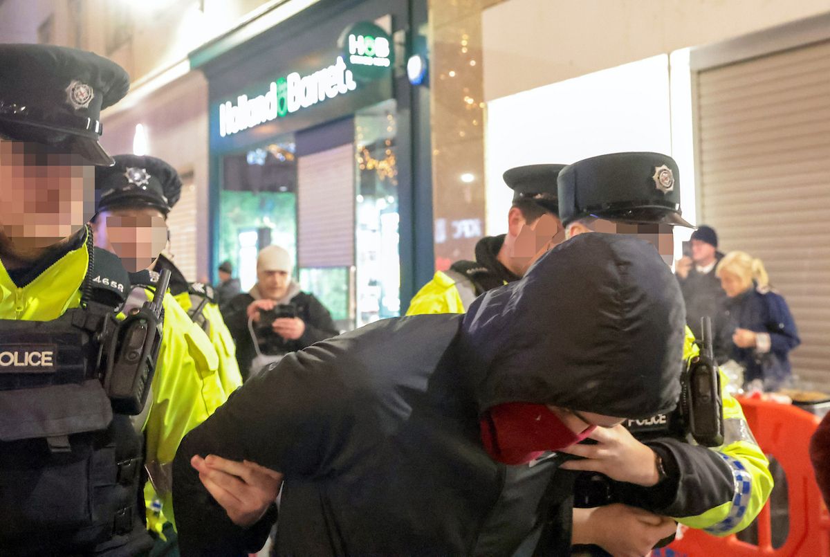 CLASHES: A man was arrested on Tuesday evening in Belfast City Centre 