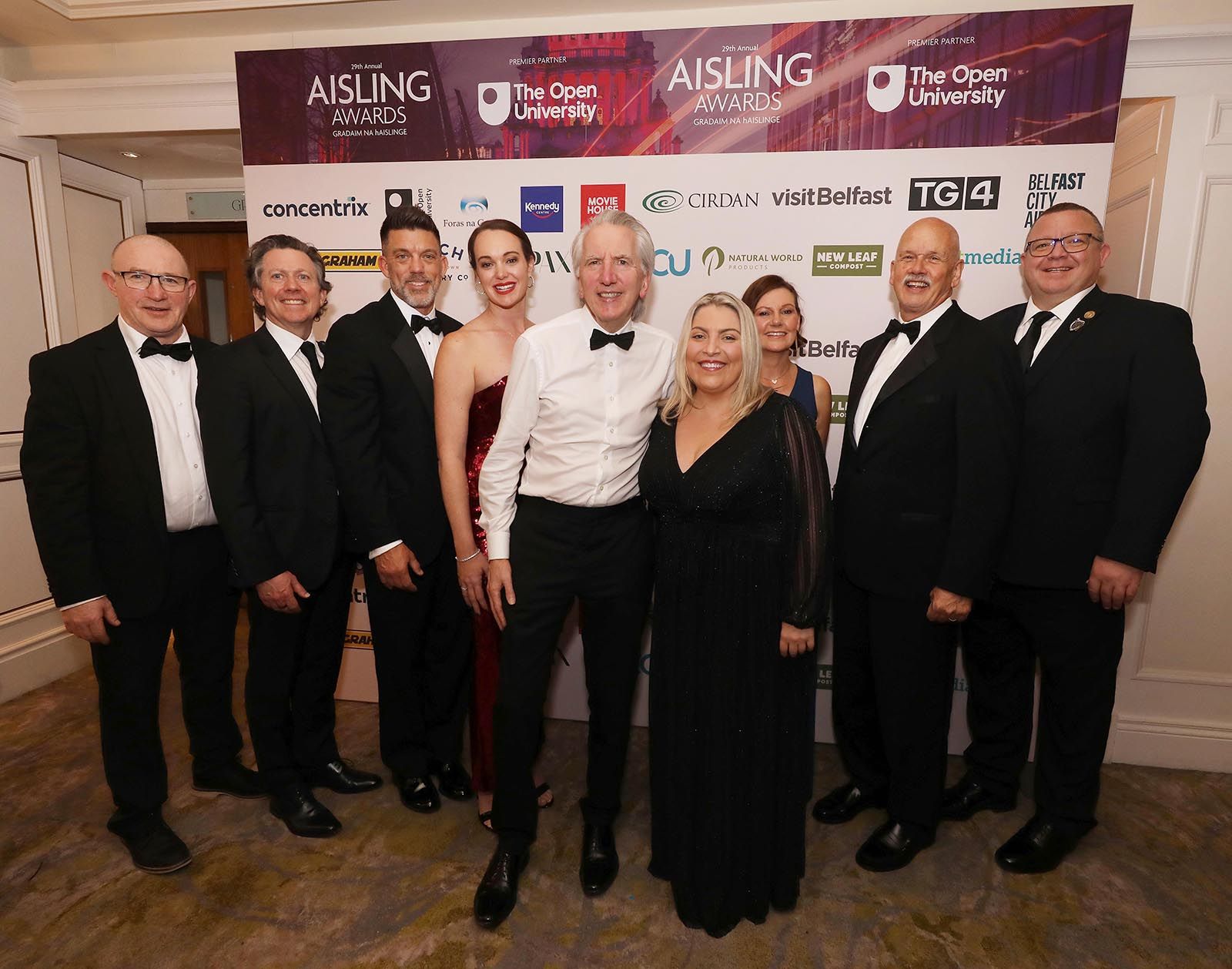 Mairtin O'Muilleoir with representatives from the Boston Irish Business Association led by Laura Hamilton