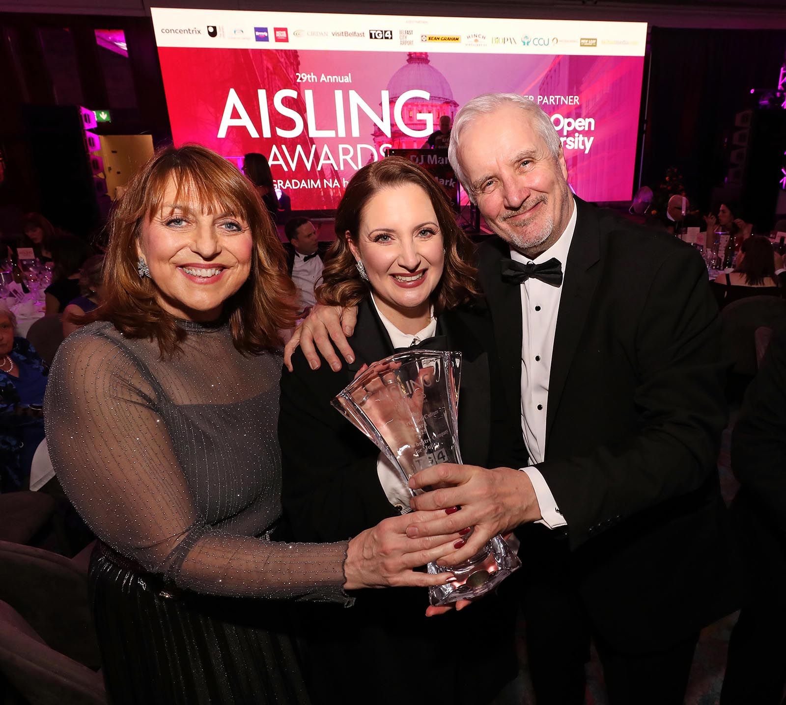 Charlotte McCurry with Robin and Patricia Livingstone