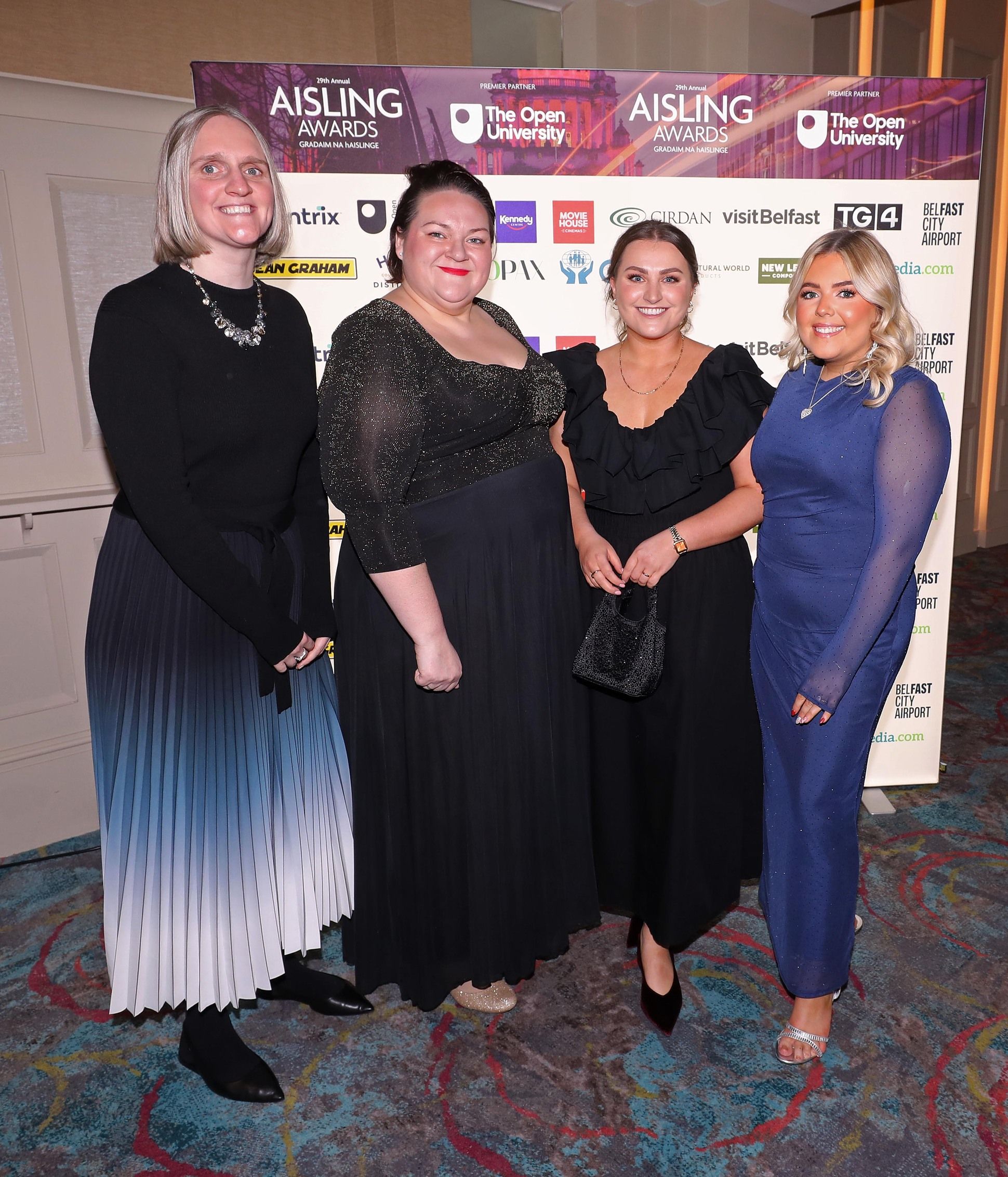 Áine Ní Eacháin, Ciara Moore, Martina Caughey and Natalie McDowell from Scoil na Sealta