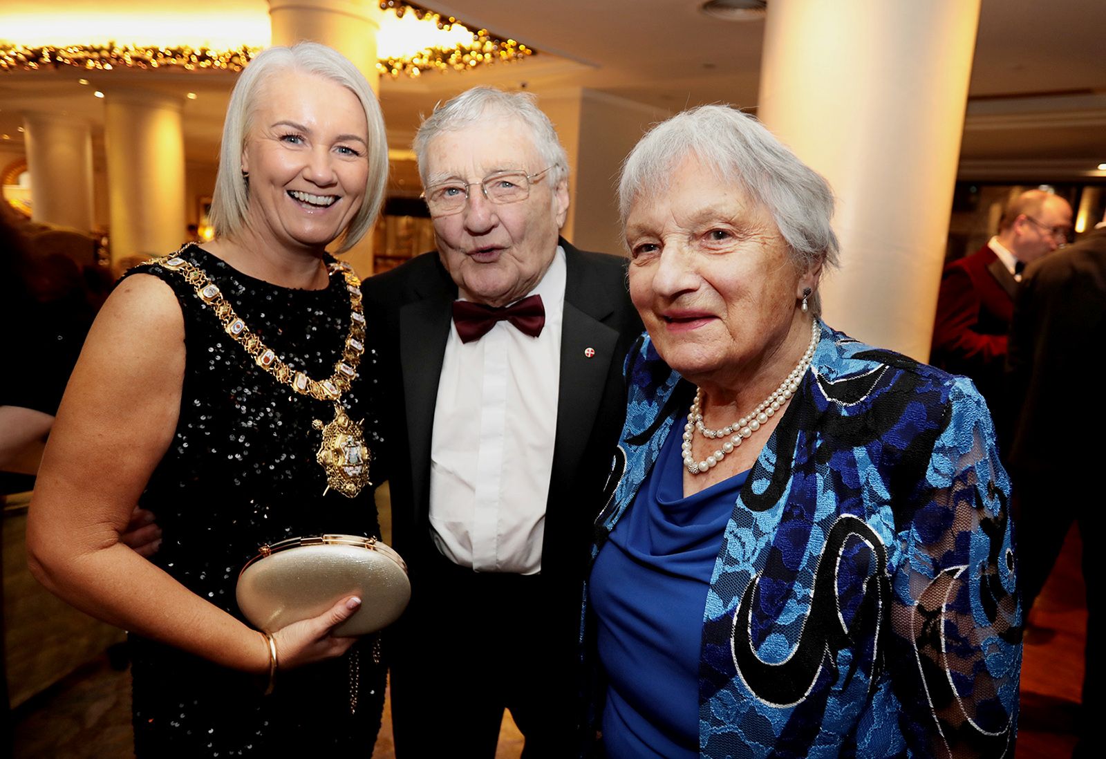 Lord Mayor Cllr Tracy Kelly with Rev Harold Good and Clodagh Good