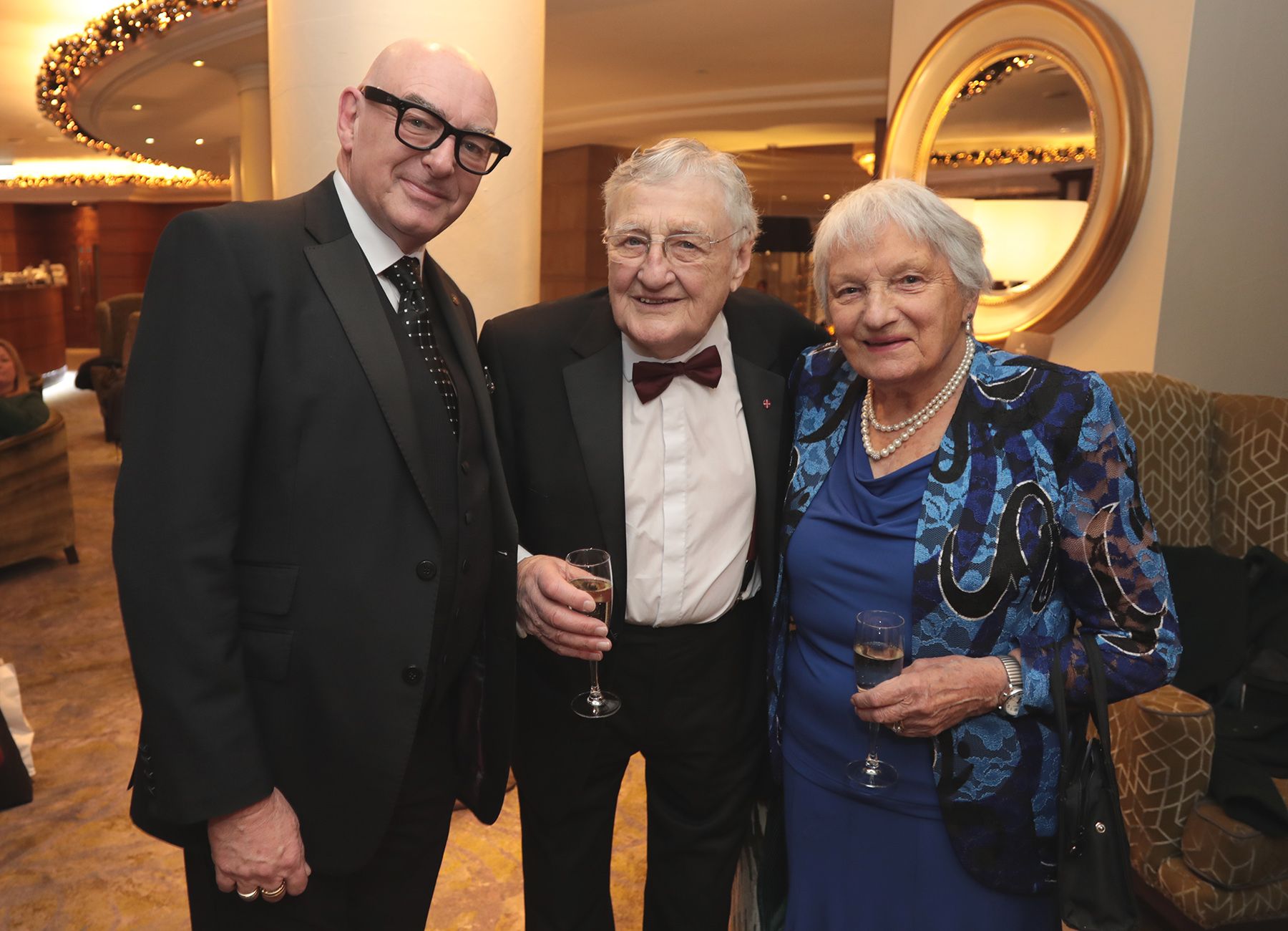 John D'Arcy with Rev Harold Good and Clodagh Good