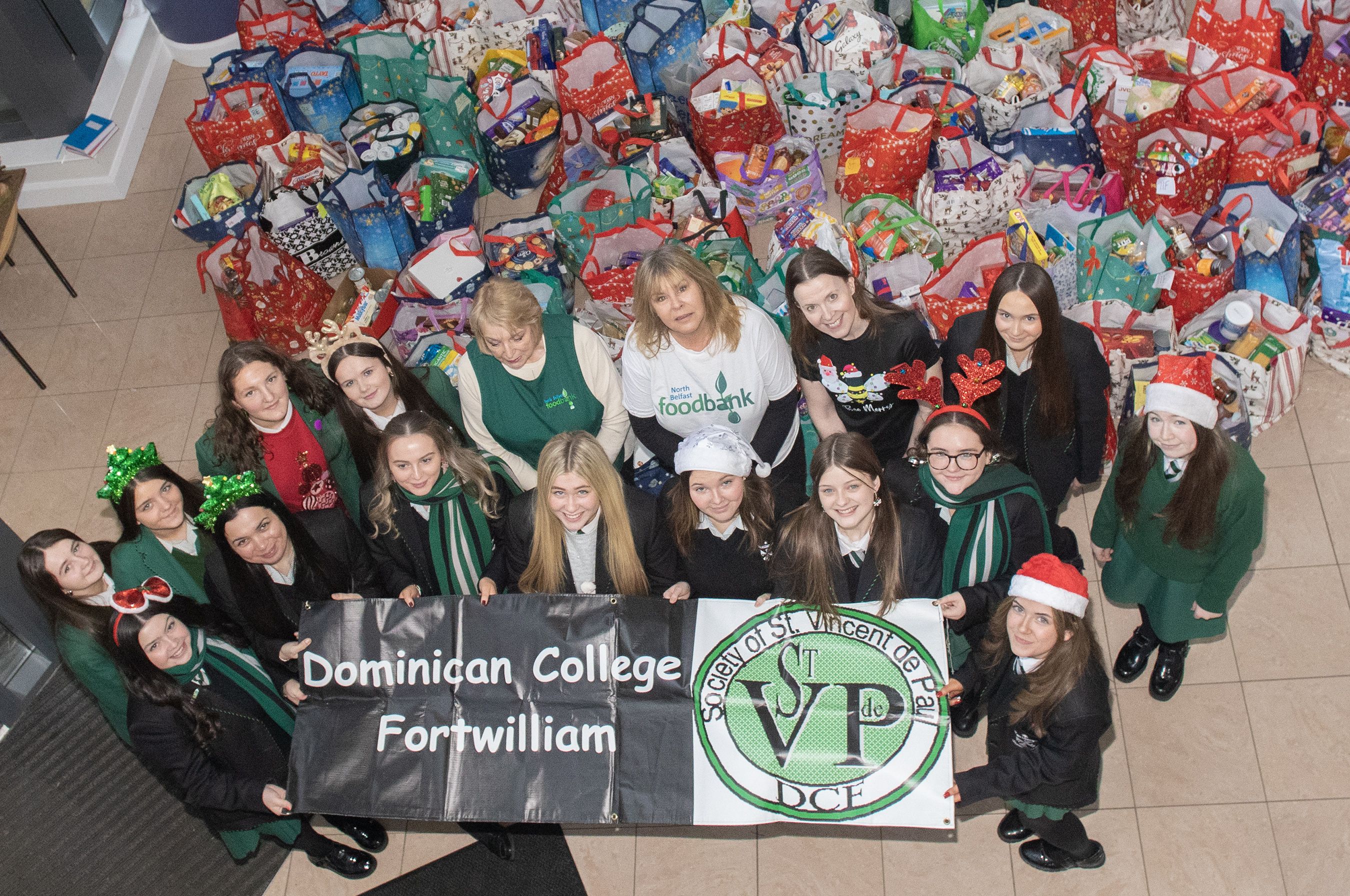 Dominican College staff and pupils donate thousands of items to North Belfast Foodbank