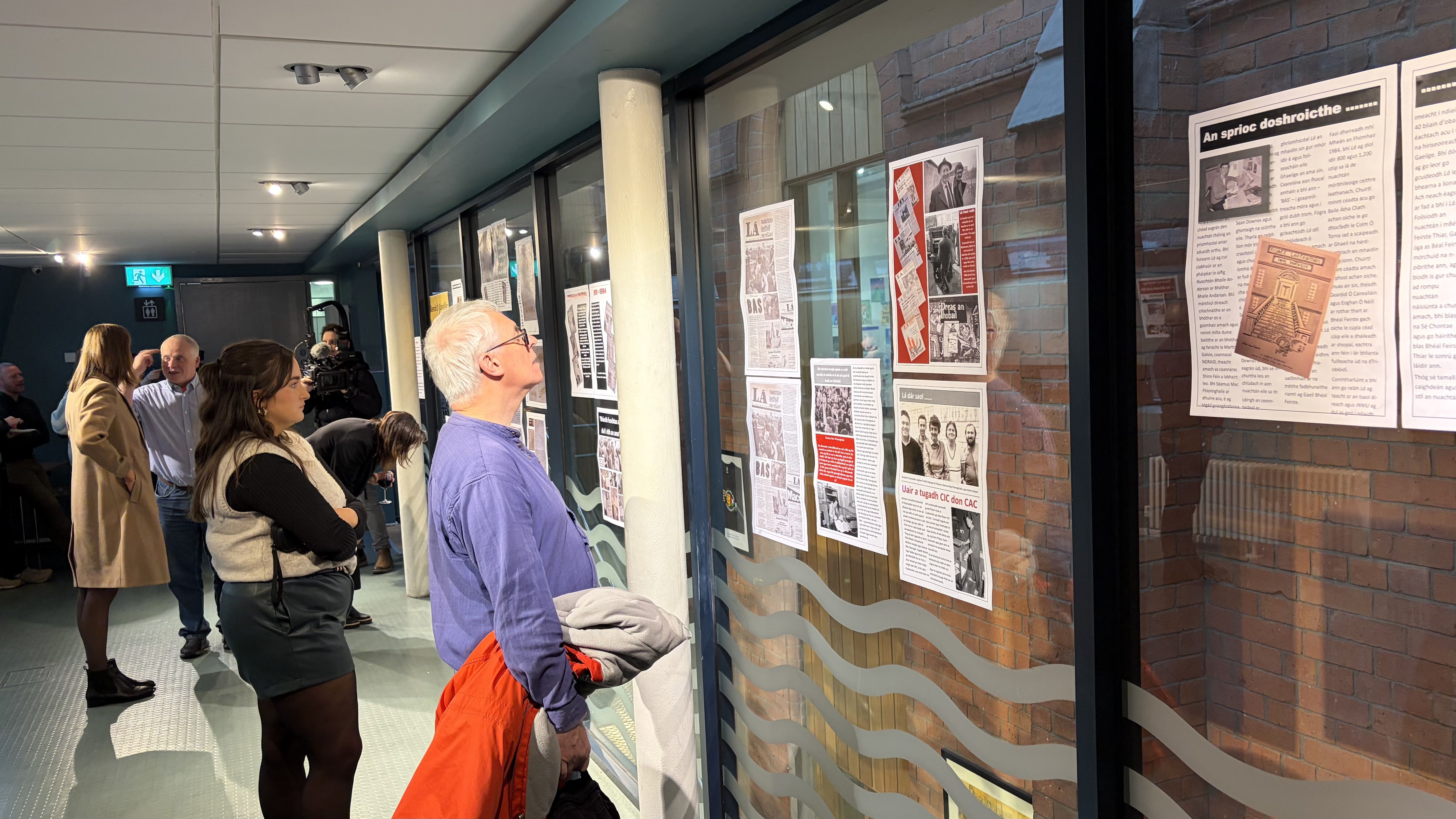 TAISPEÁNTAS: A Cultúrlann exhibition on the life of Gearóid Ó Cairealláín - who co-founded the daily Irish language newspaper Lá in 1984 - was part of the two-day festival