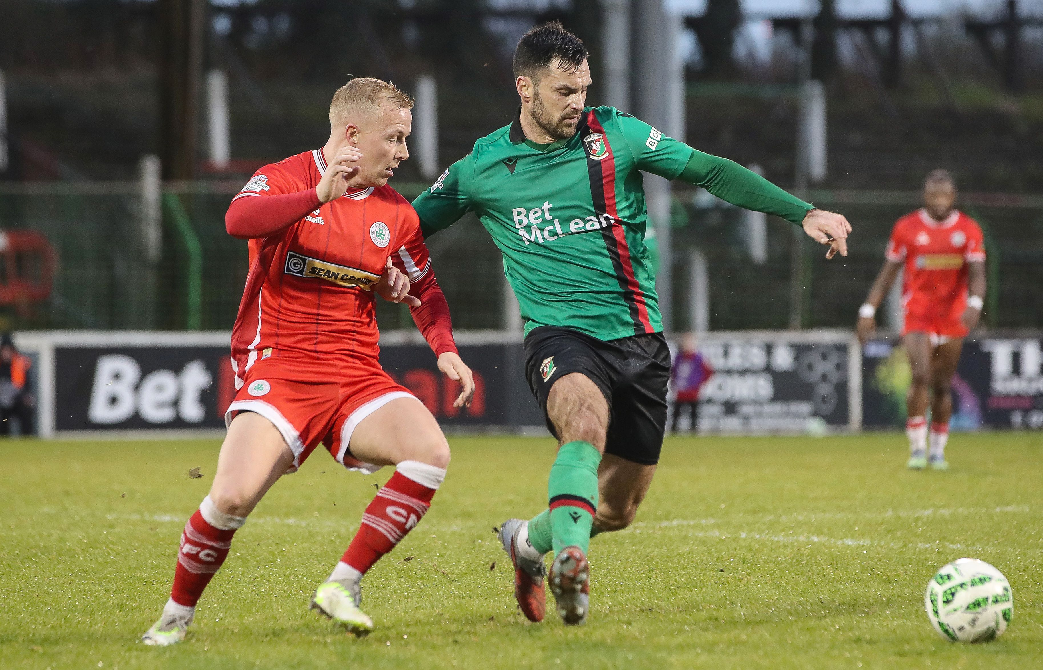 HONOUR EVEN: Cliftonville and Glentoran drew for the second time in less than a week