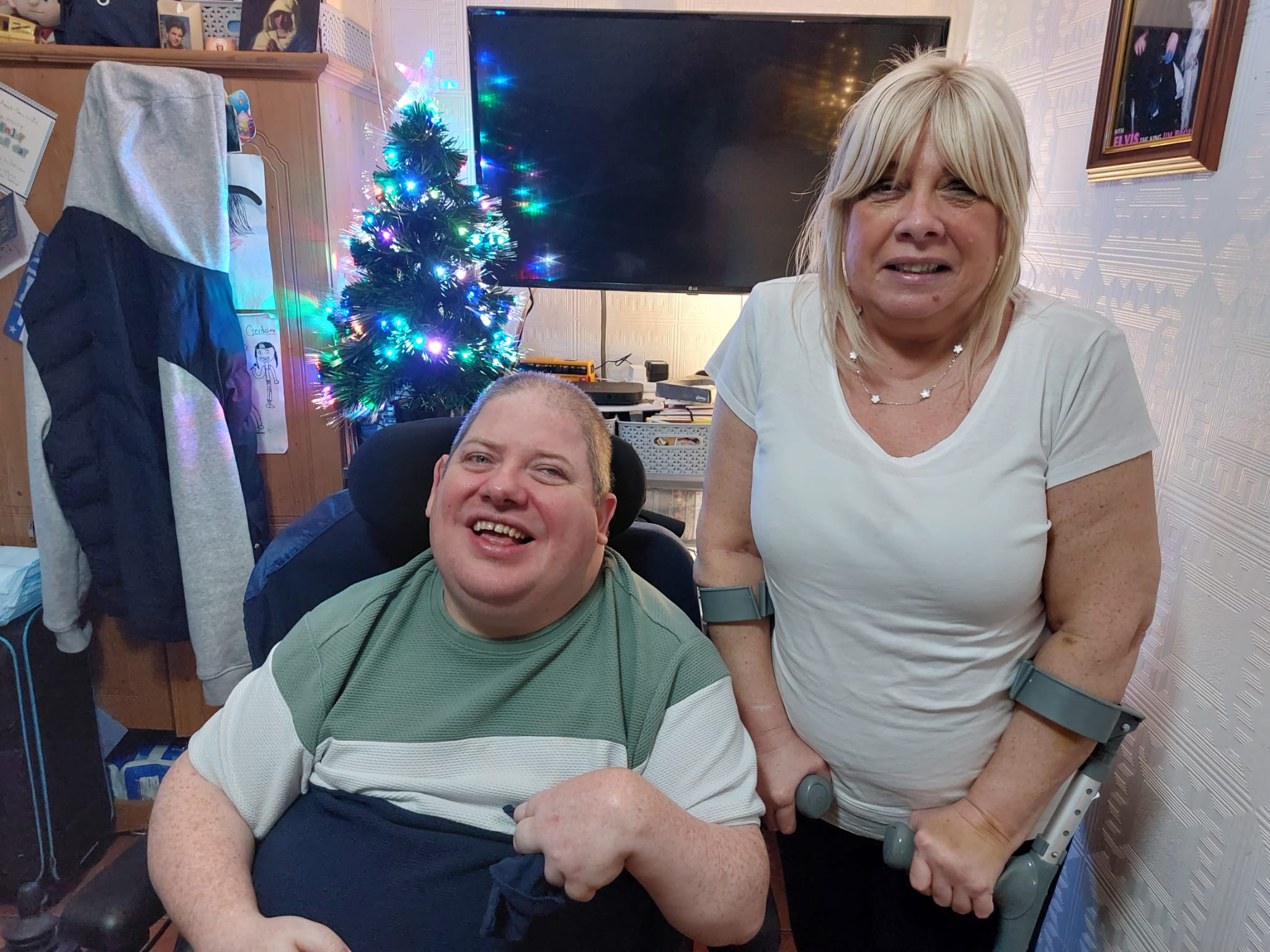 GROWING FRUSTRATION: John Paul with his mother Geraldine