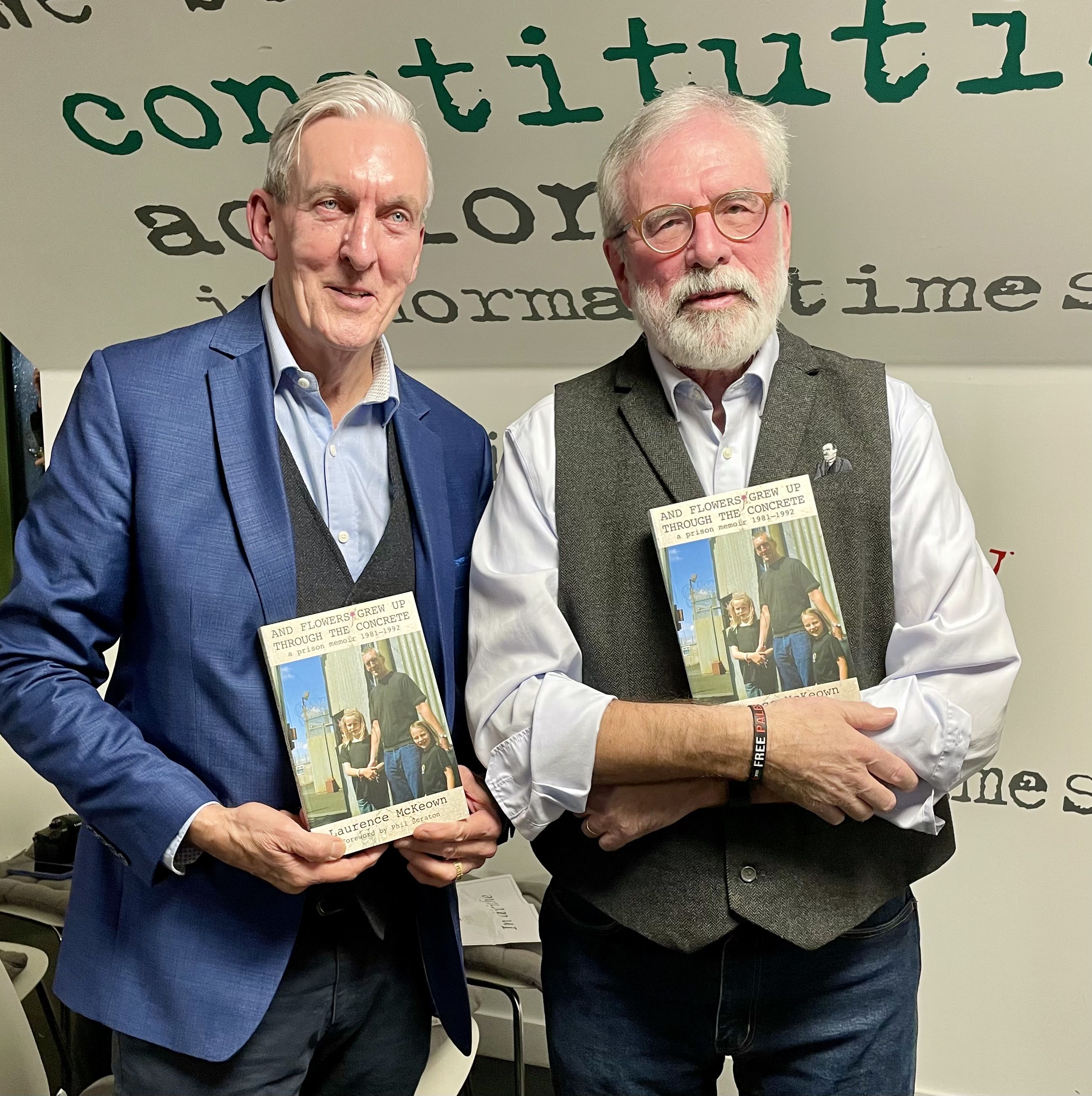 MEMOIR: Laurence McKeown and Gerry Adams at the launch of Laurence’s latest book 