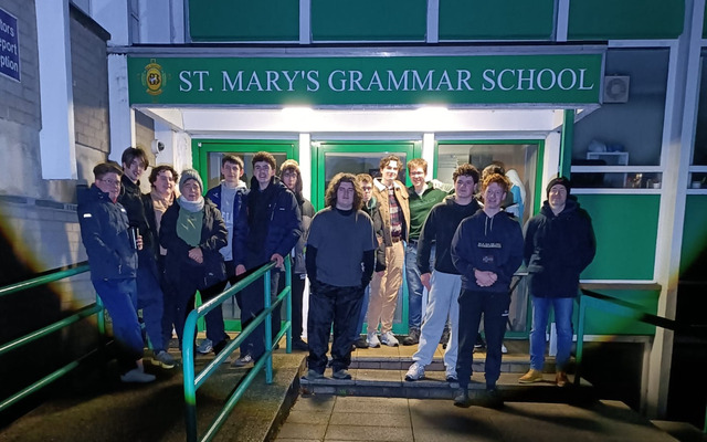 St Mary’s students brave the cold during sleep-out for the homeless