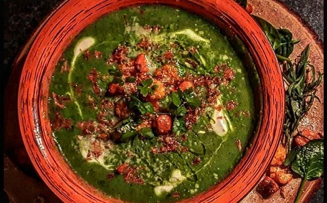 PLATING UP: Broccoli spinach and tarragon soup on a cold winter’s night