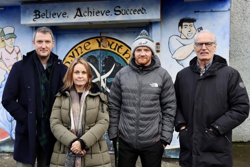 MEETING: John Finucane MP, Councillor Nichola Bradley and Gerry Kelly MLA with Joe McNeill from Ardoyne Youth Club