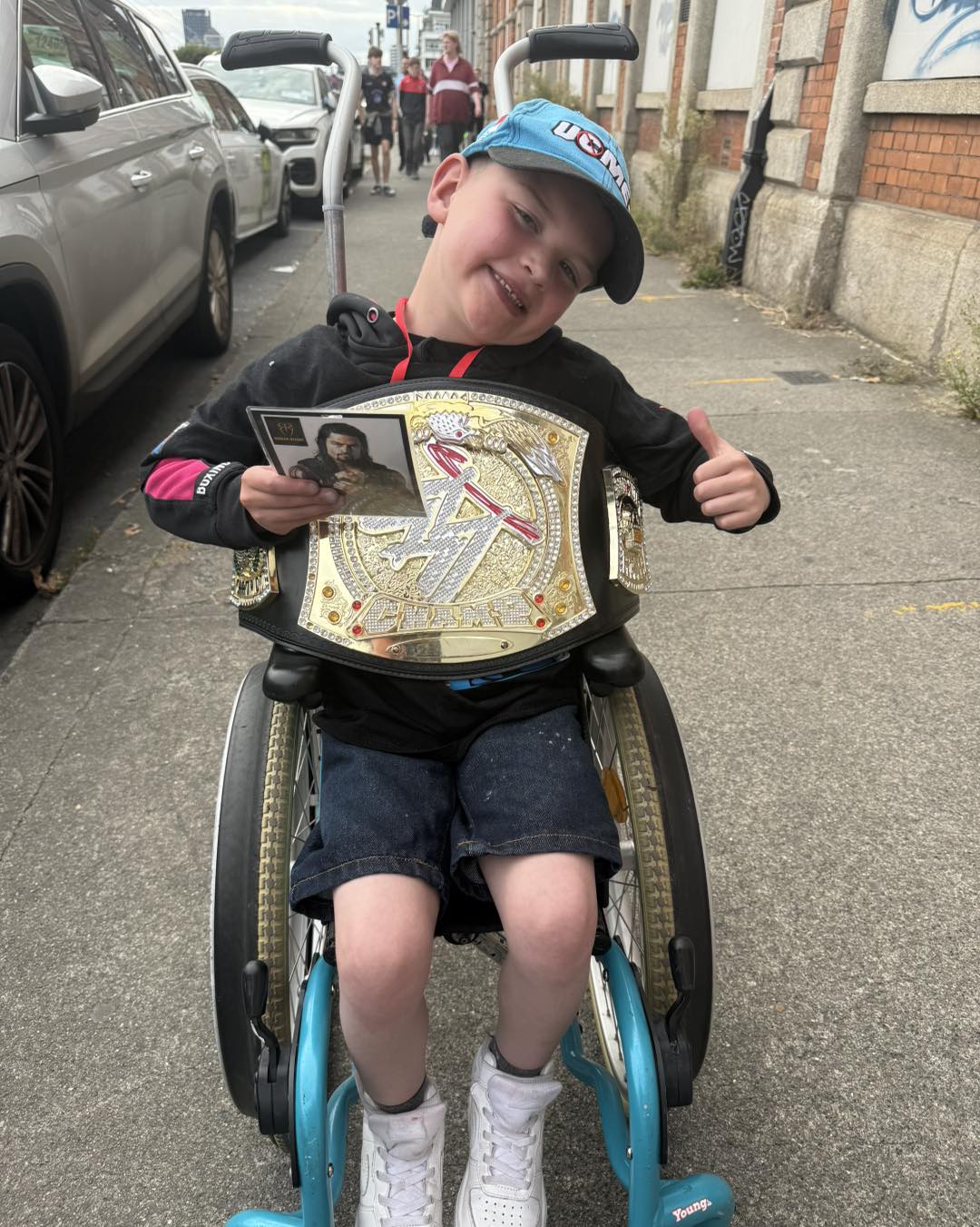 DEVASTATED: Dáithí\'s wheelchair was in the car that was stolen