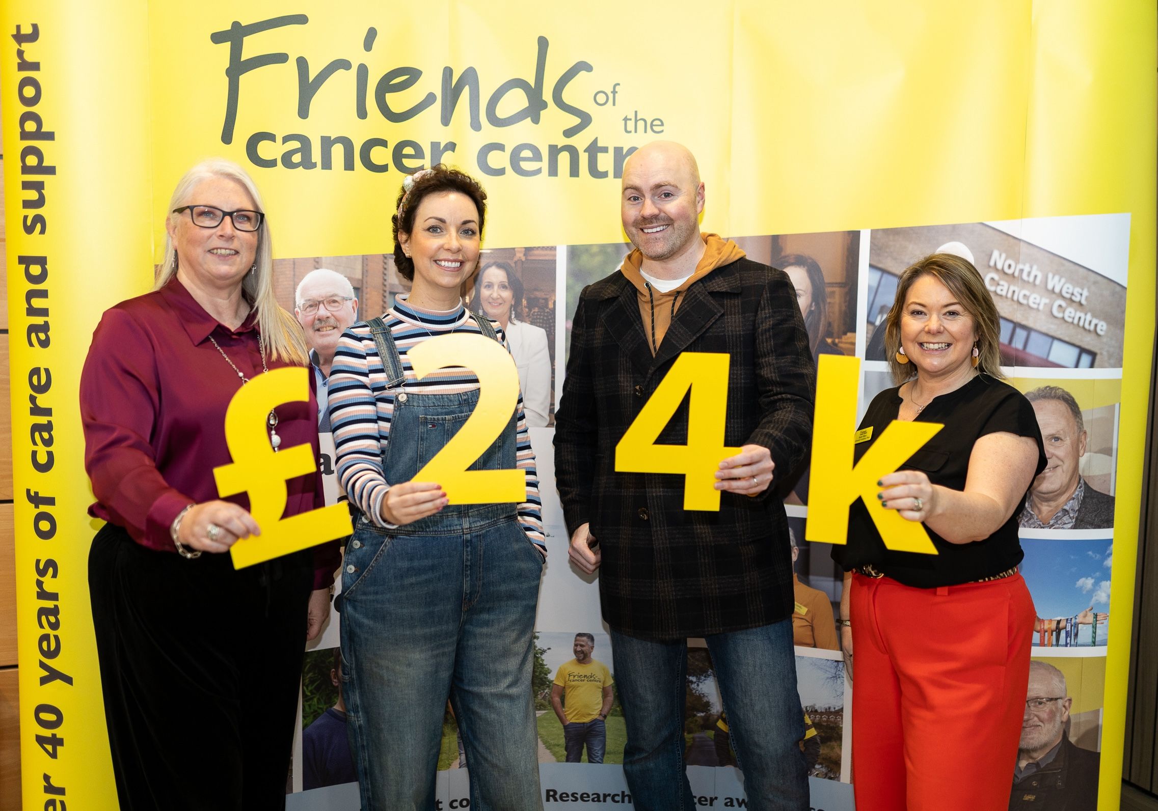 WELL DONE: Ana Wilkinson, chief executive of Friends of the Cancer Centre, with Kim Rafferty, Paddy Rafferty, and Sarah Wilson, community fundraising officer at Friends of the Cancer Centre
