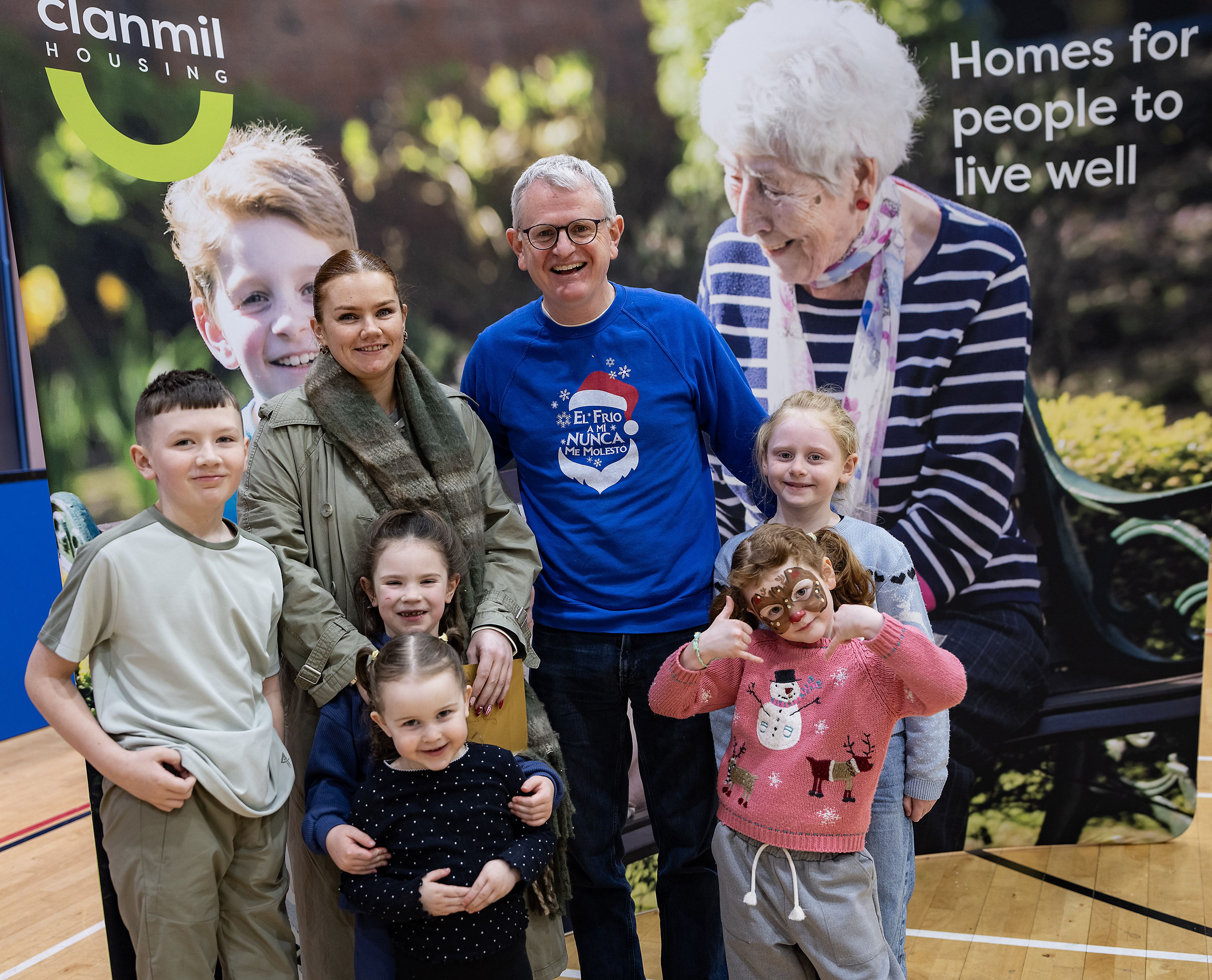 FUN DAY OUT: Paige Carson and children with Pól Callaghan, executive director of Customer and Communities at Clanmil