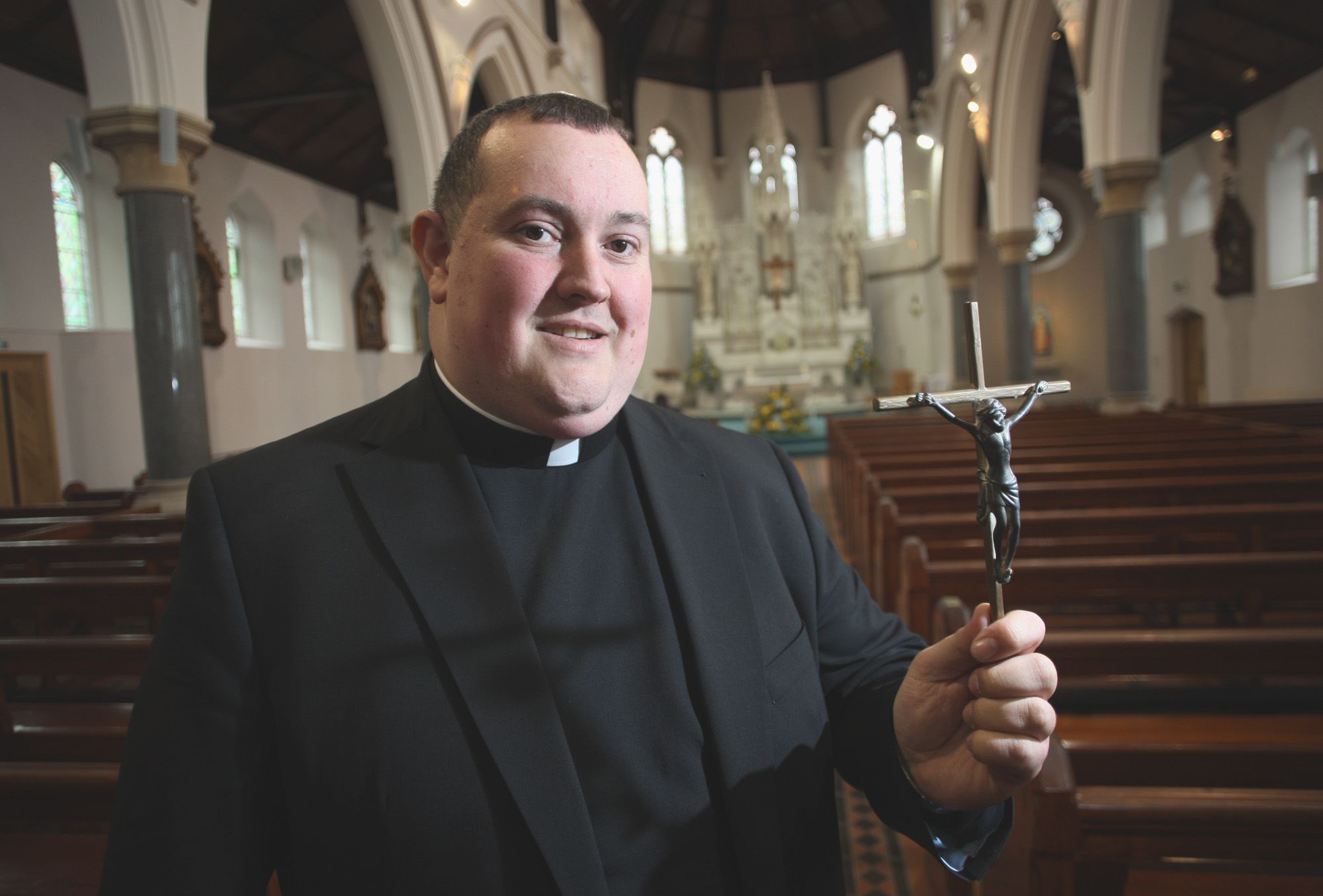 COMMUNITY SPIRIT: Fr Tony McAleese will celebrate a midnight Mass with a difference