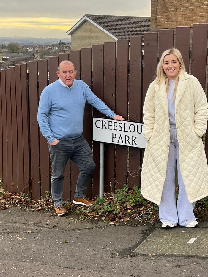 WELCOME: Órlaithí Flynn MLA and Cllr Arder Carson