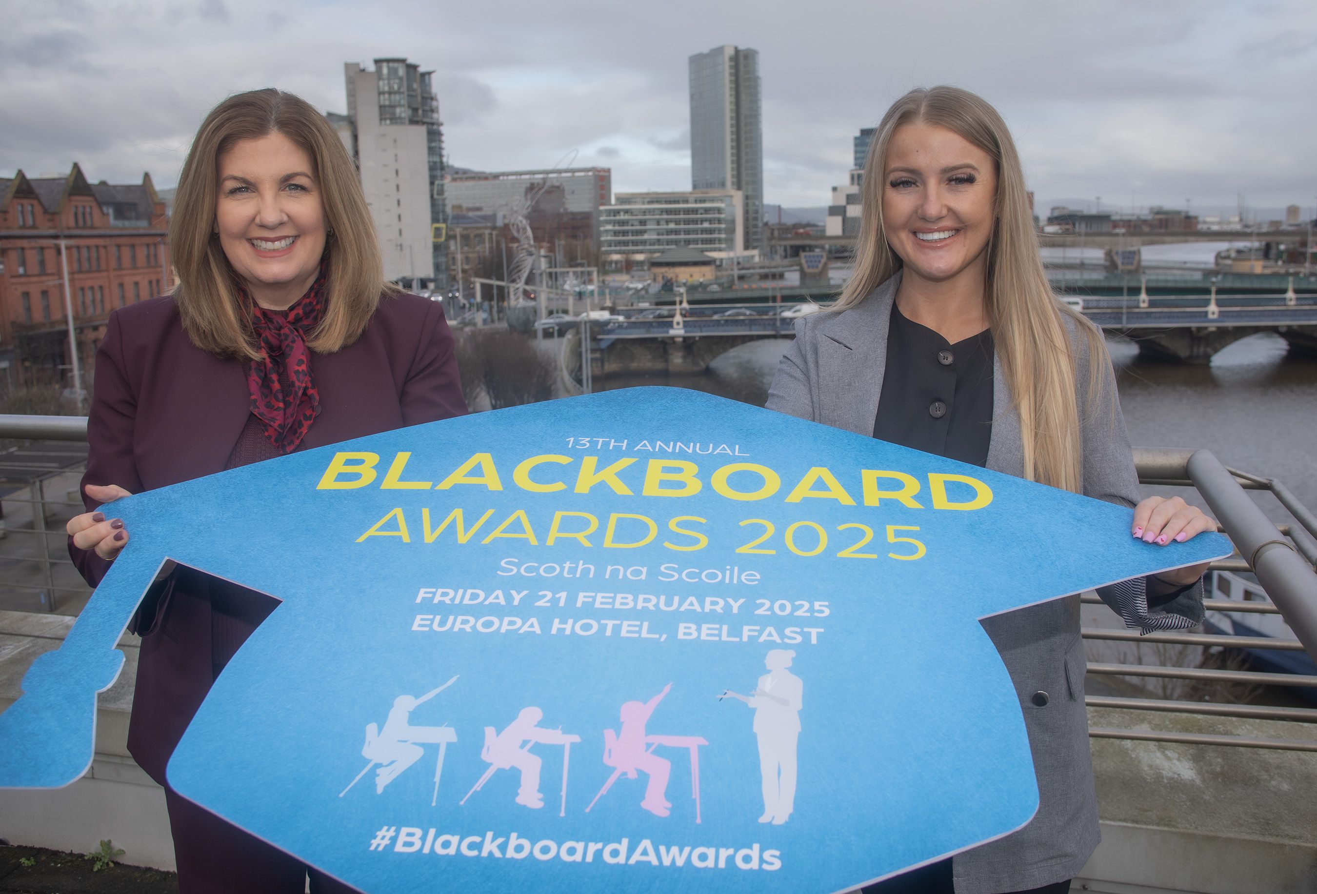 BLACKBOARD AWARDS: Julie Gibbons, Managing Director at AbbeyAutoline with Amy Dickinson from Aisling Events 